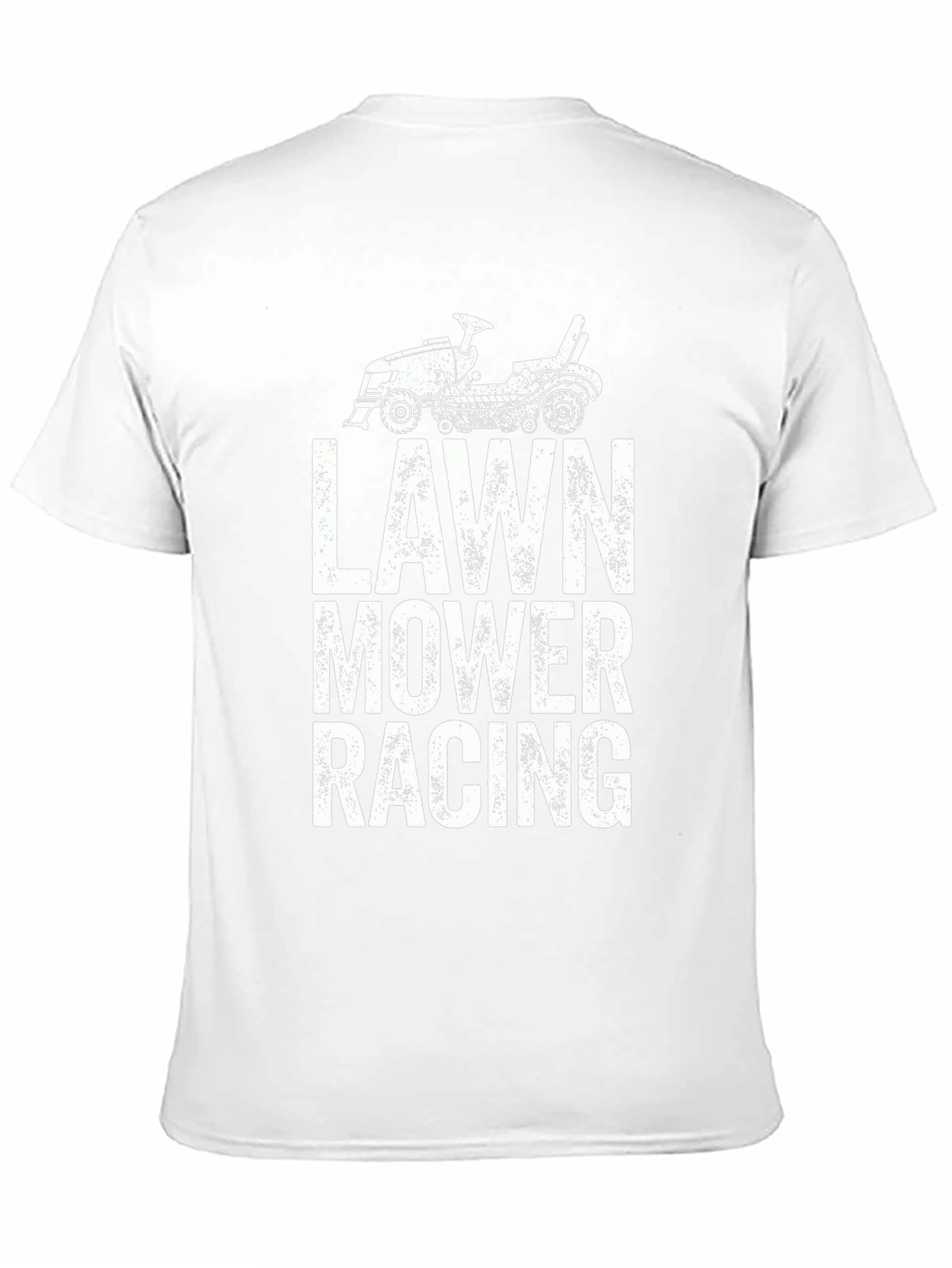 Lawn Mower Racing Graphic Tee - Black Cotton