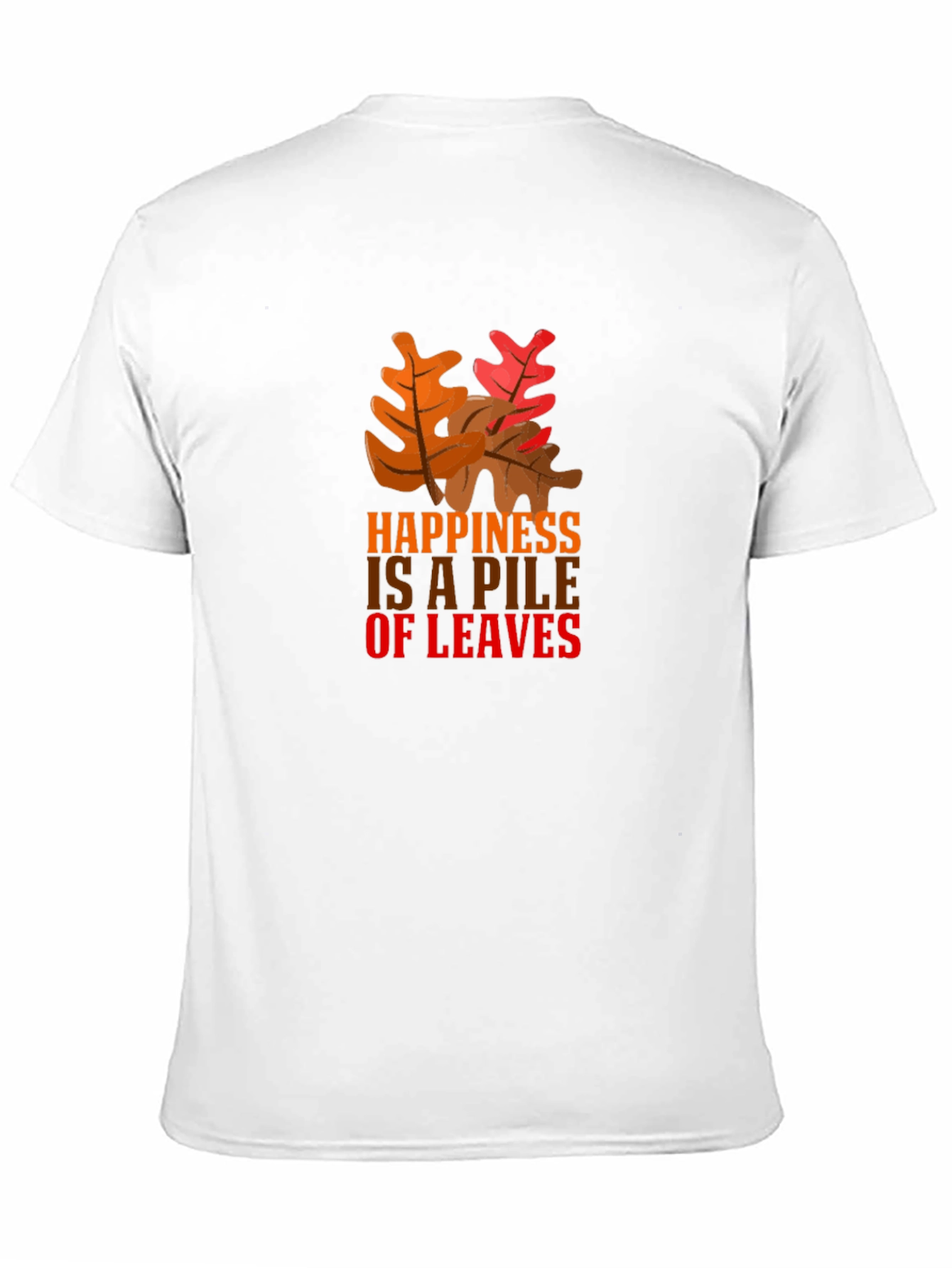 Autumn Leaves Happiness Graphic Tee - Black