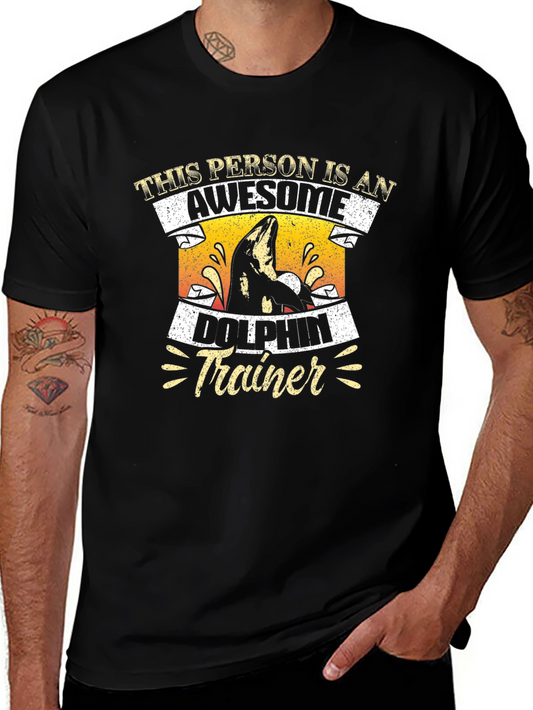 Awesome Dolphin Trainer Graphic T-Shirt