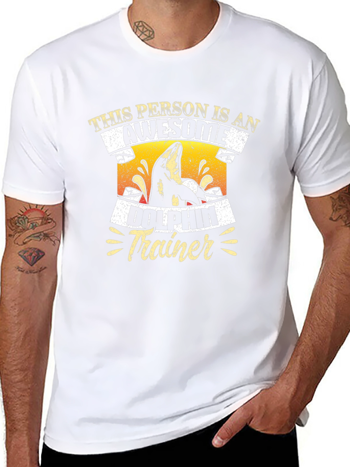 Awesome Dolphin Trainer Graphic T-Shirt