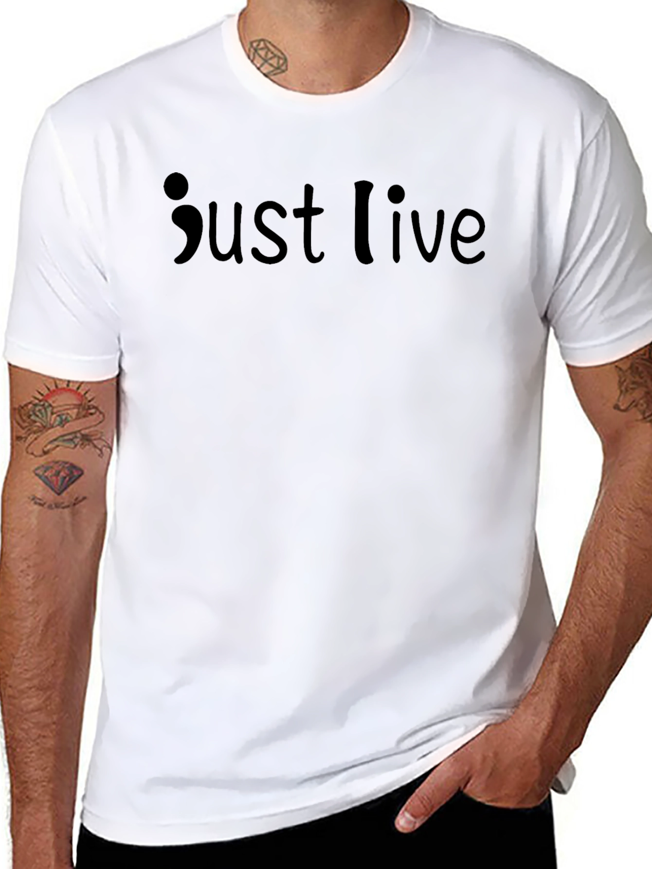 Just Live Semicolon T-Shirt