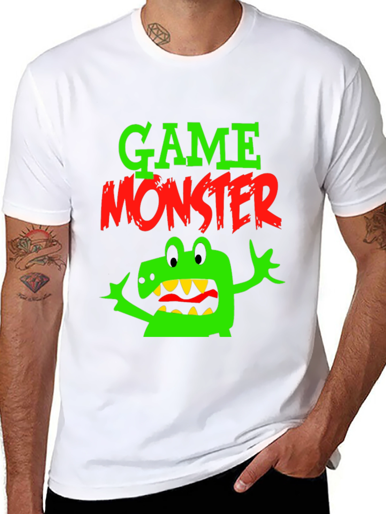Game Monster Black Graphic Tee