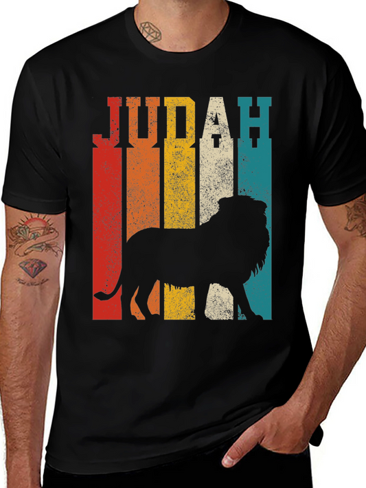 Judah Lion Retro Graphic T-Shirt - Vintage Style