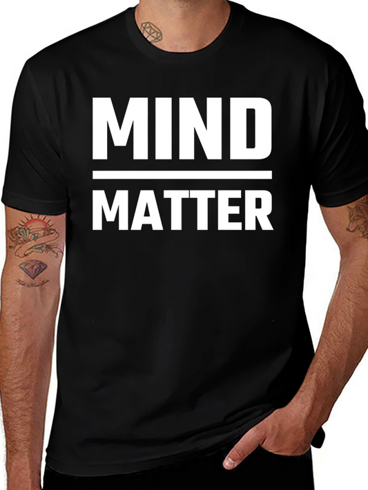 Mind Over Matter Graphic Tee - Black Cotton T-Shirt