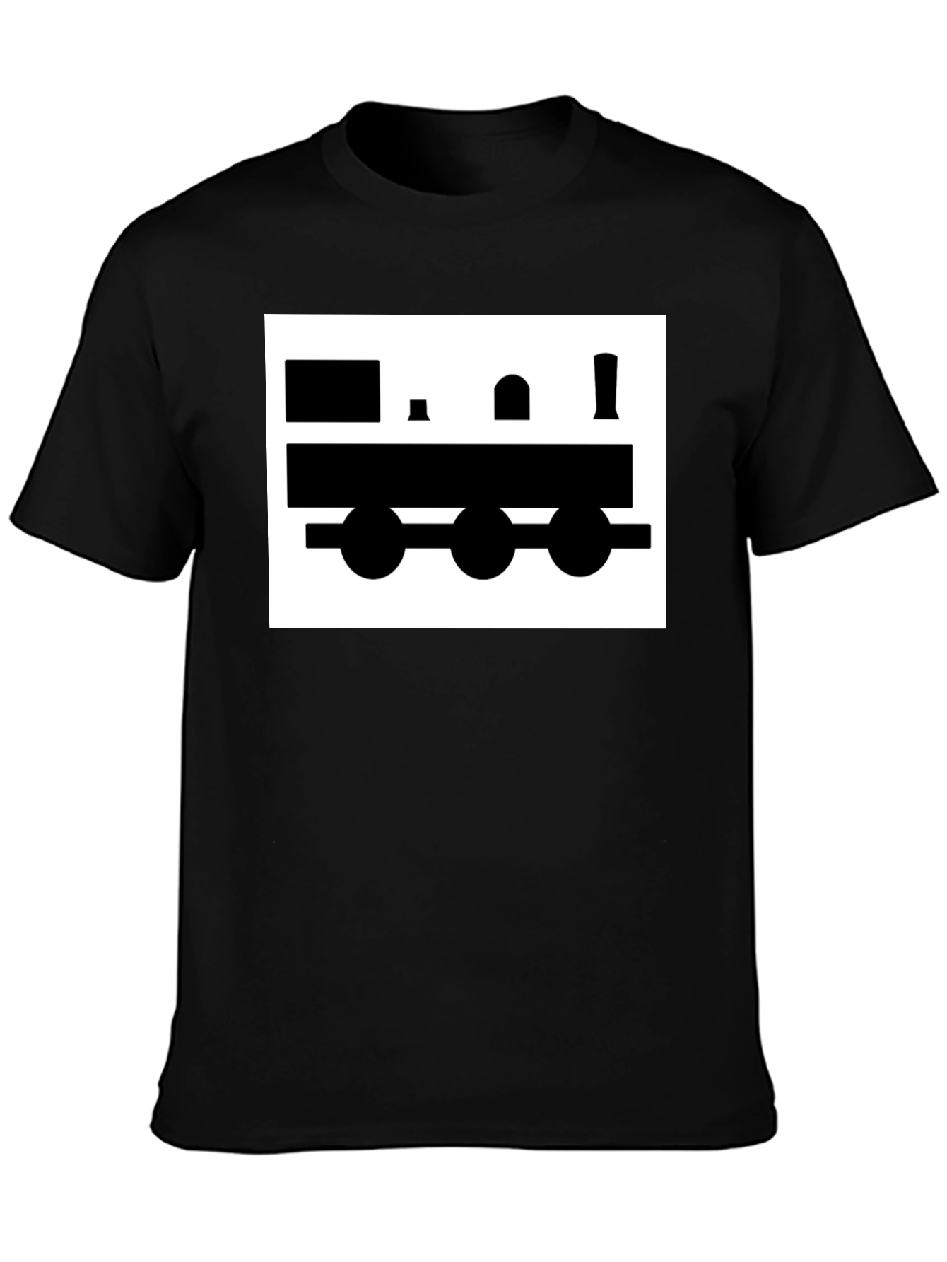 Train Graphic Tee - Classic Black Cotton T-Shirt