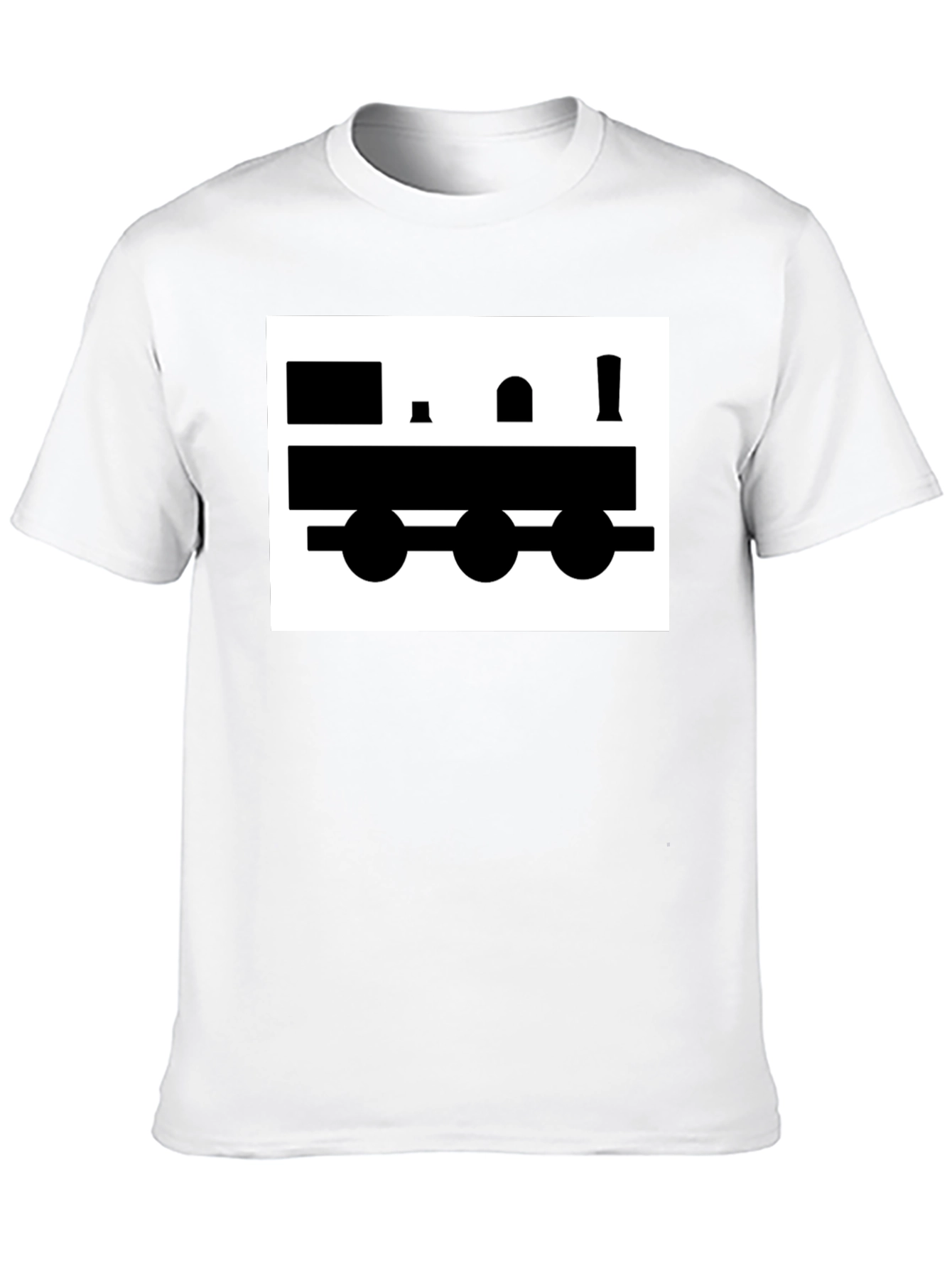 Train Graphic Tee - Classic Black Cotton T-Shirt
