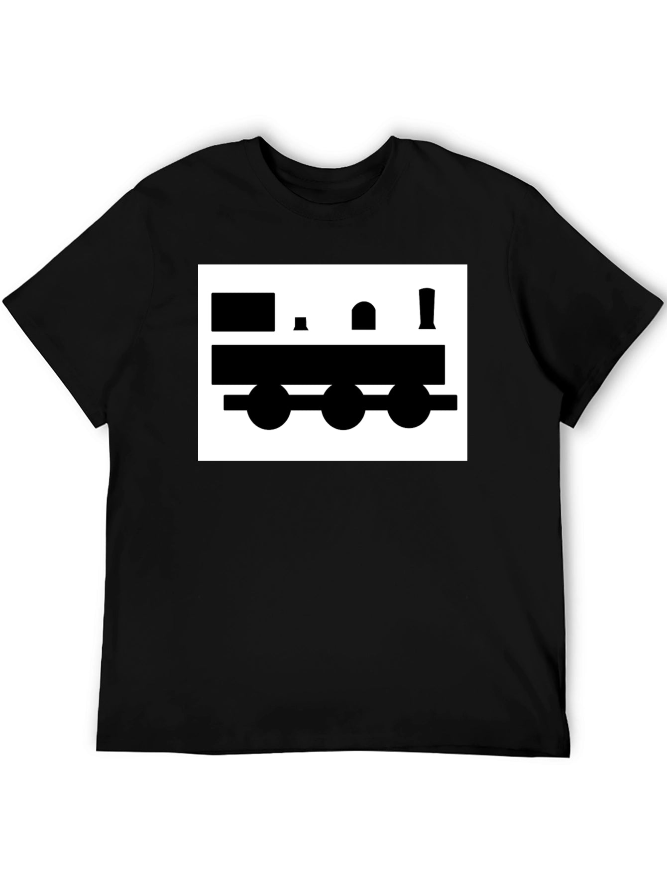Train Graphic Tee - Classic Black Cotton T-Shirt