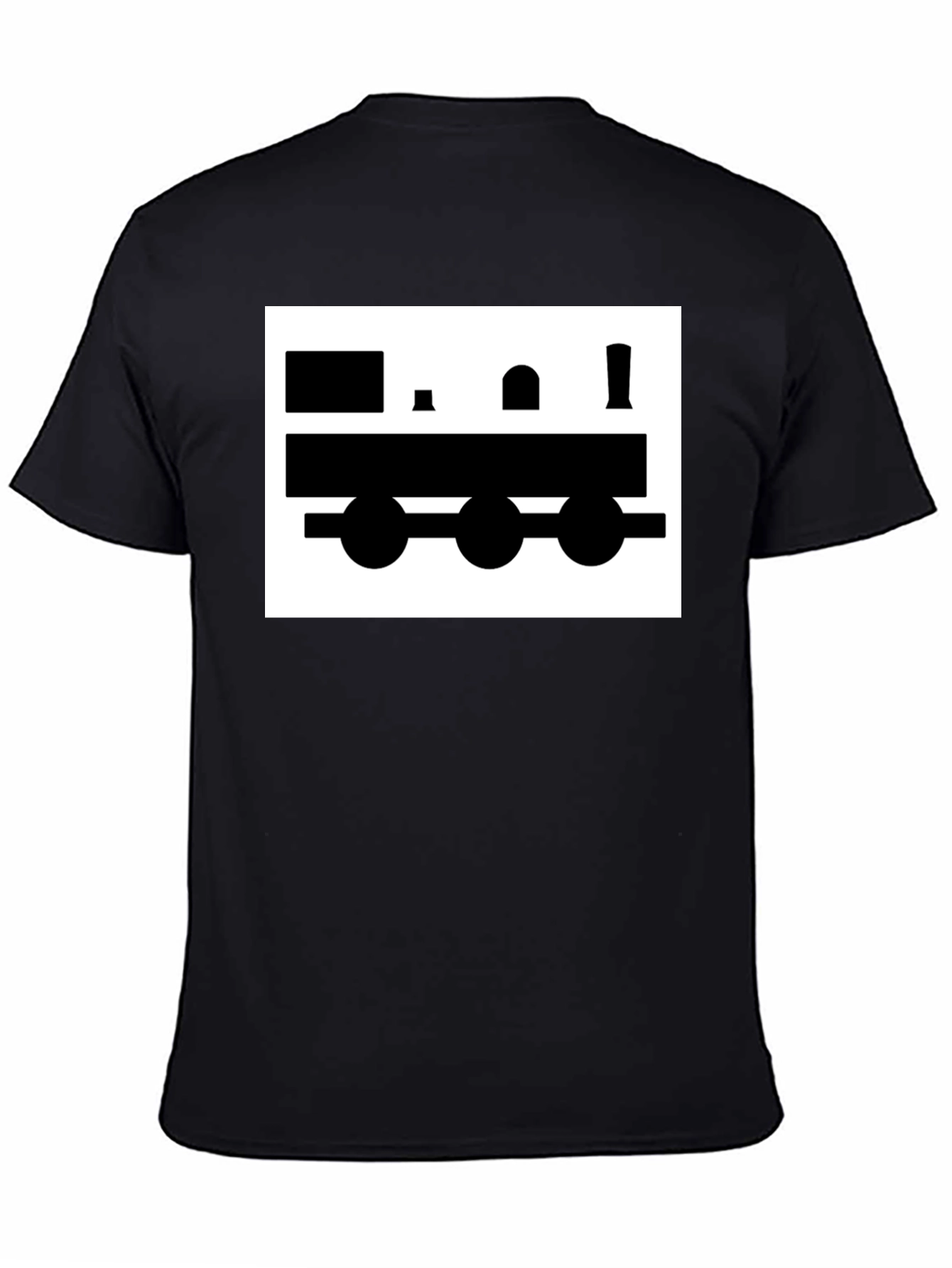 Train Graphic Tee - Classic Black Cotton T-Shirt