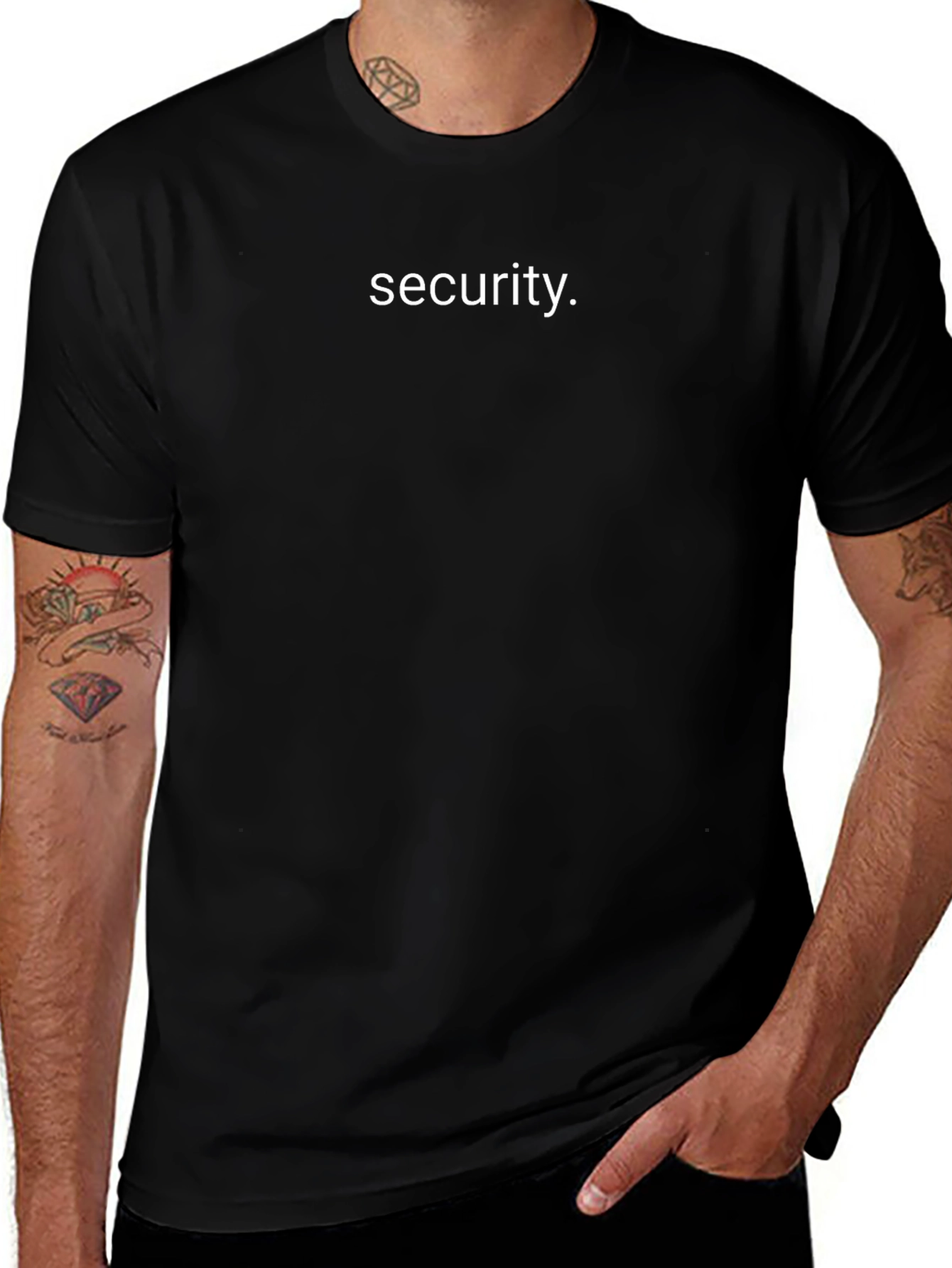 Security T-Shirt - Casual Black Tee