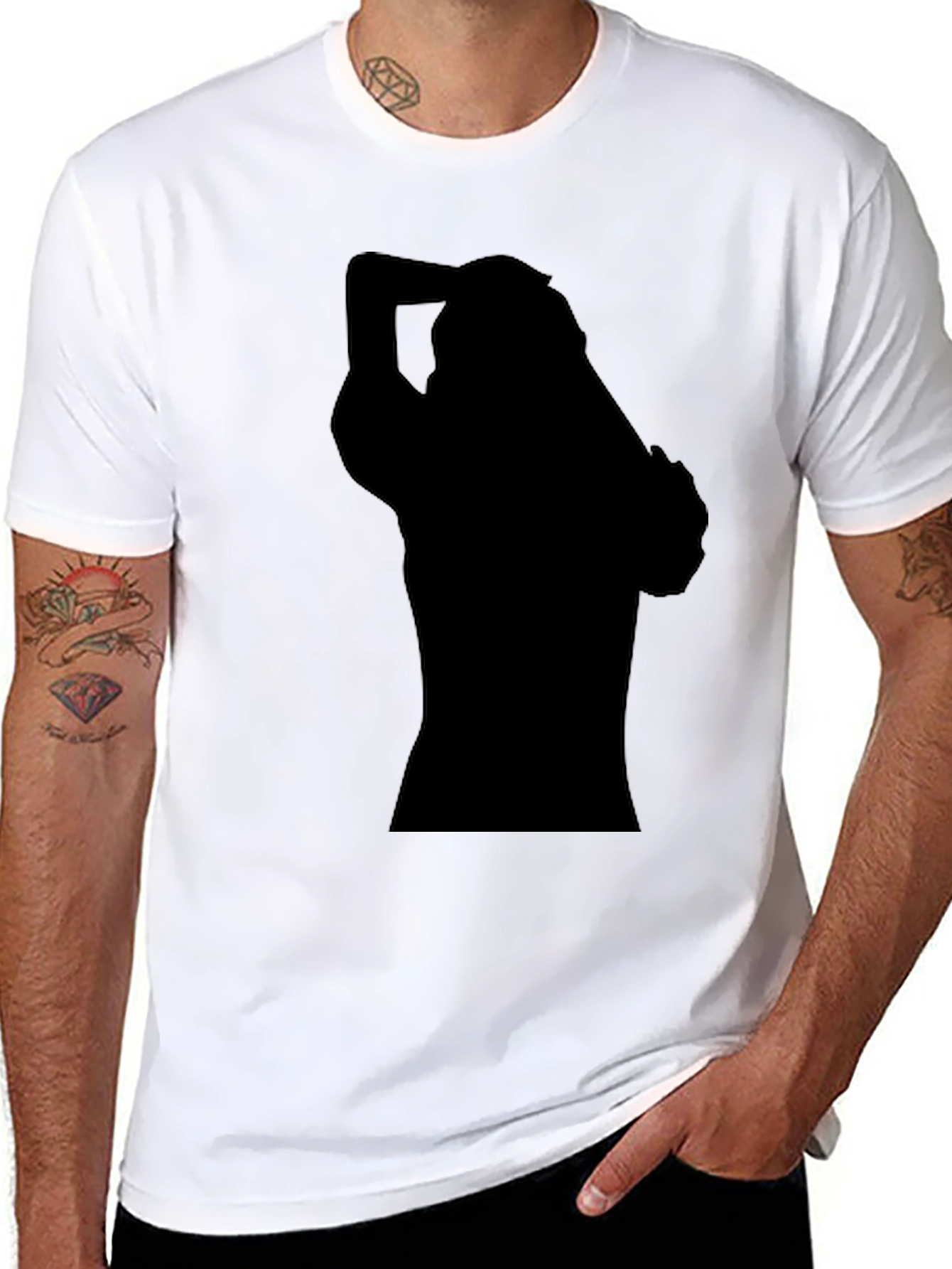 Black Silhouette Graphic T-Shirt