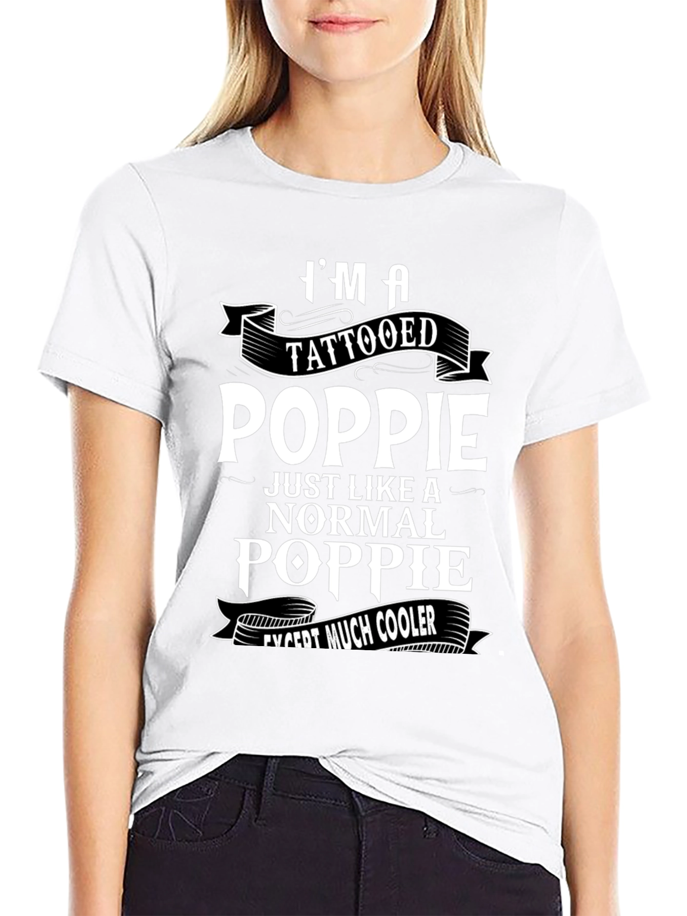 Tattooed Poppie T-Shirt - Cool Grandfather Gift
