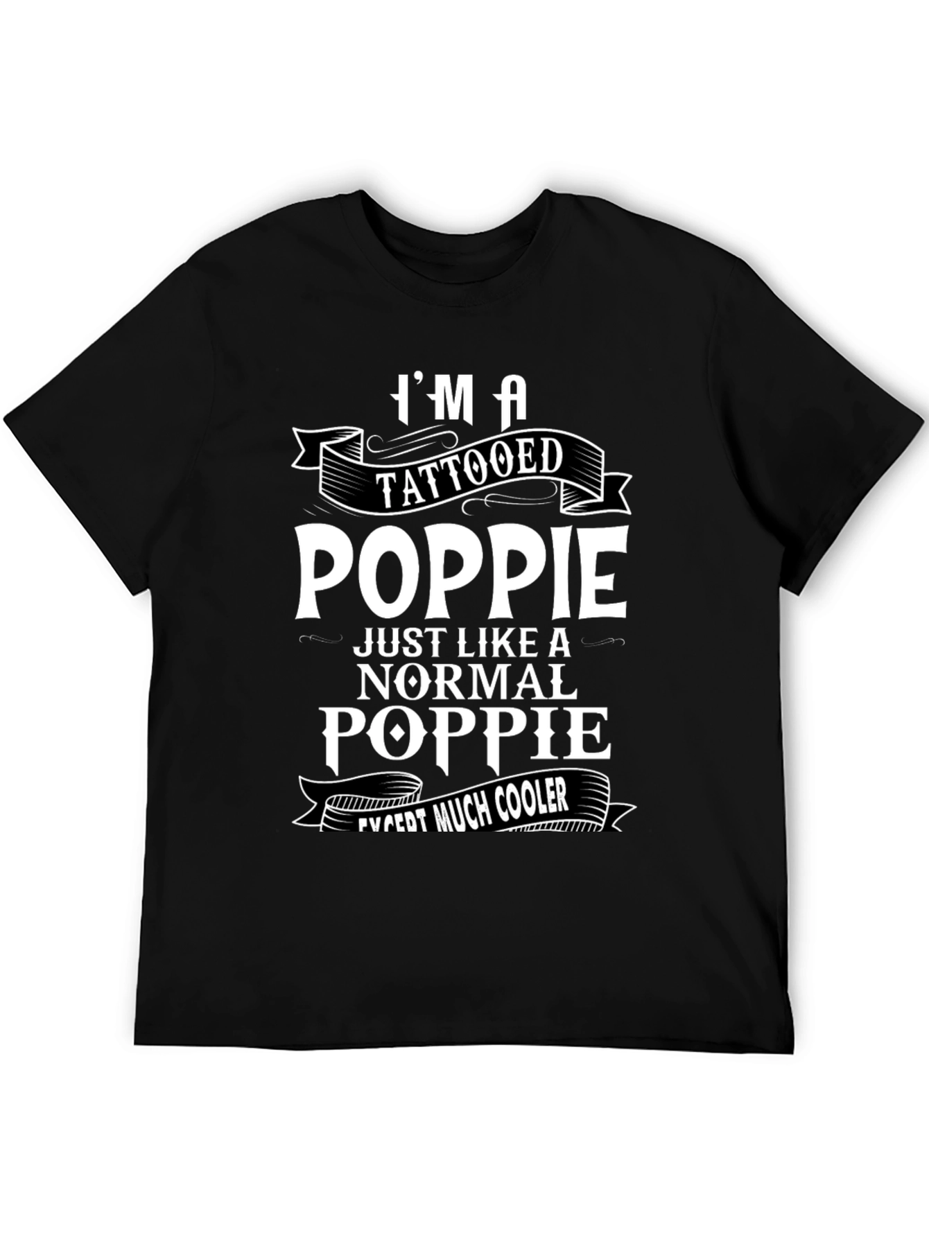 Tattooed Poppie T-Shirt - Cool Grandfather Gift