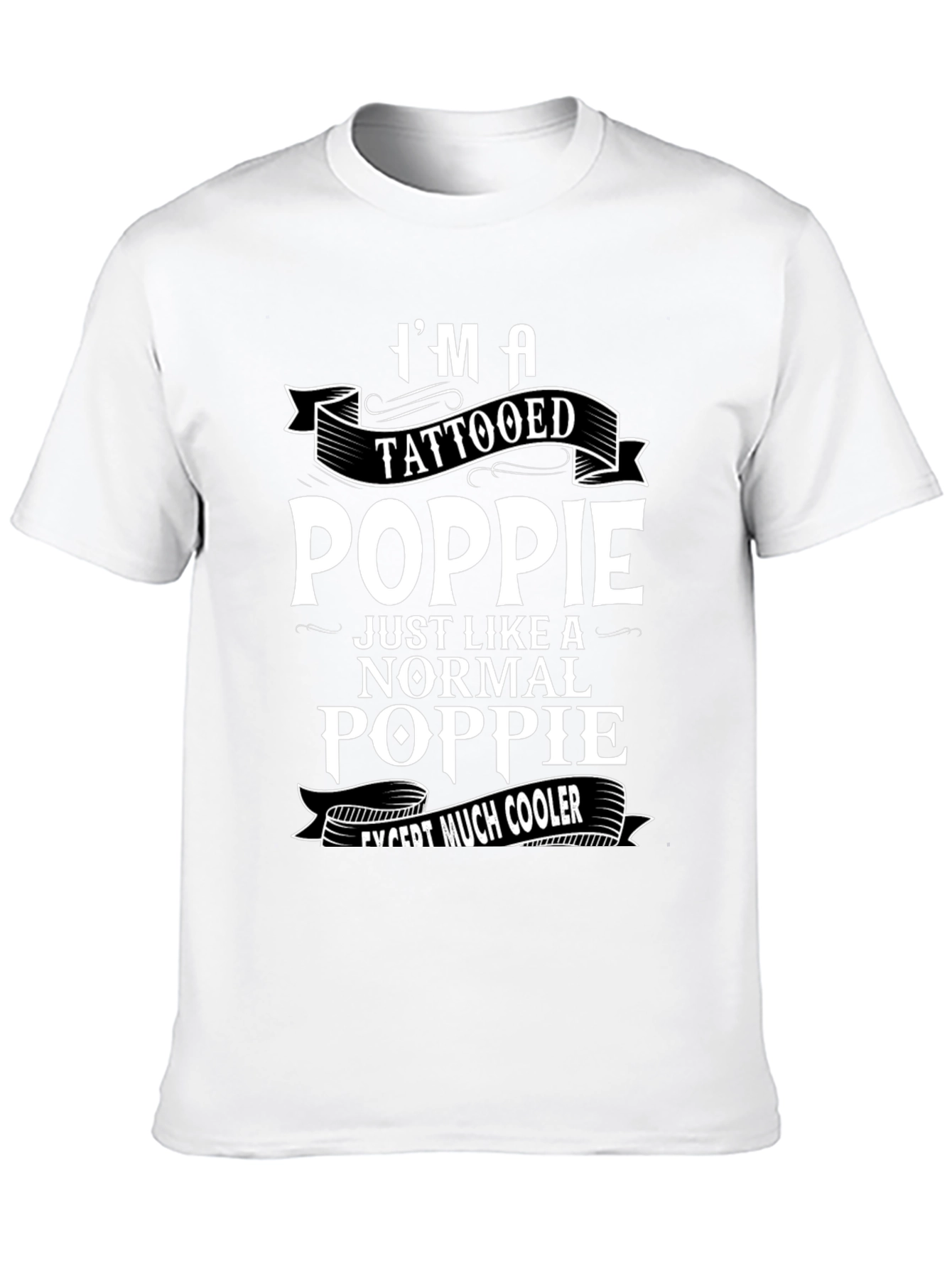 Tattooed Poppie T-Shirt - Cool Grandfather Gift