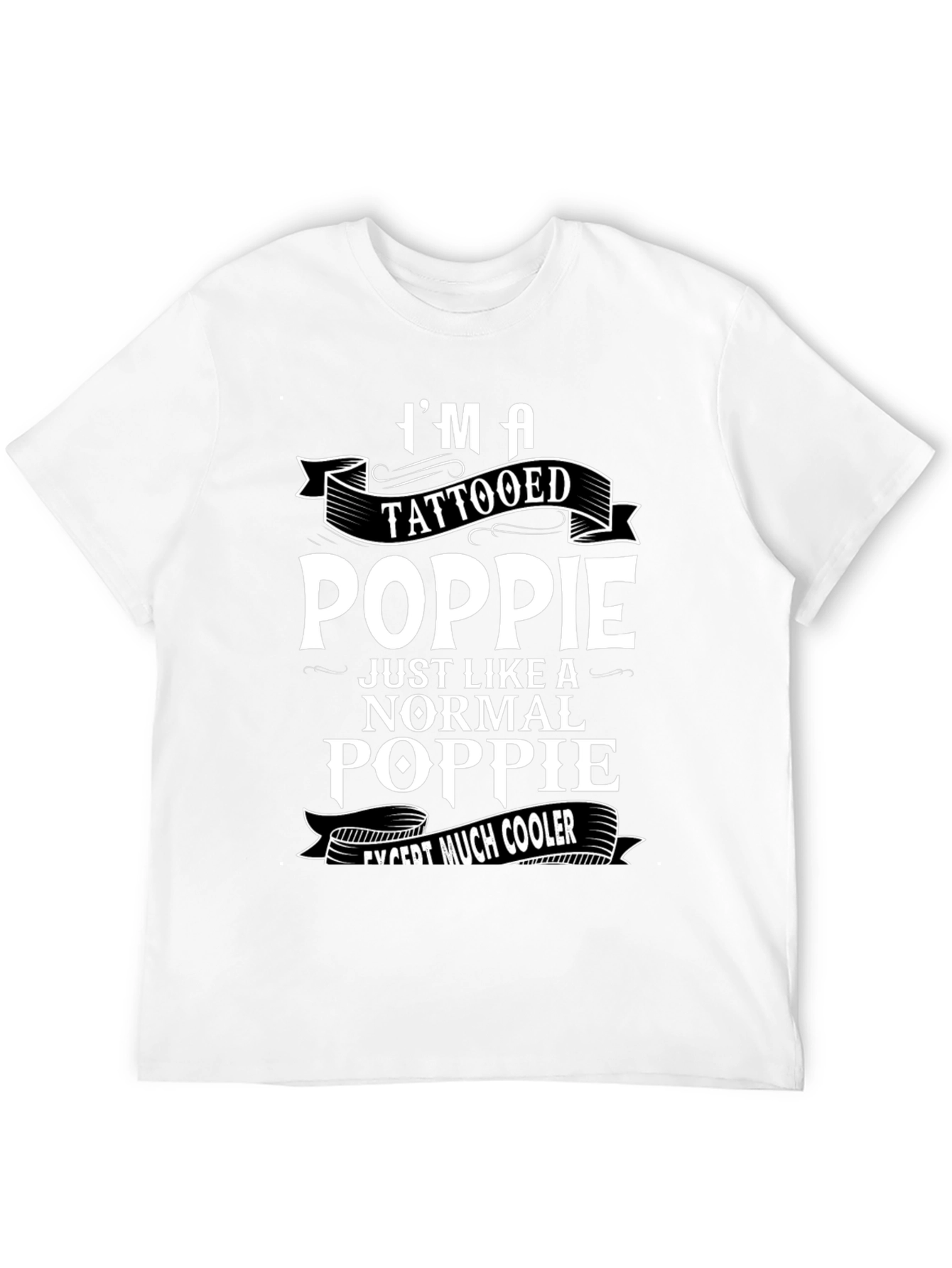 Tattooed Poppie T-Shirt - Cool Grandfather Gift