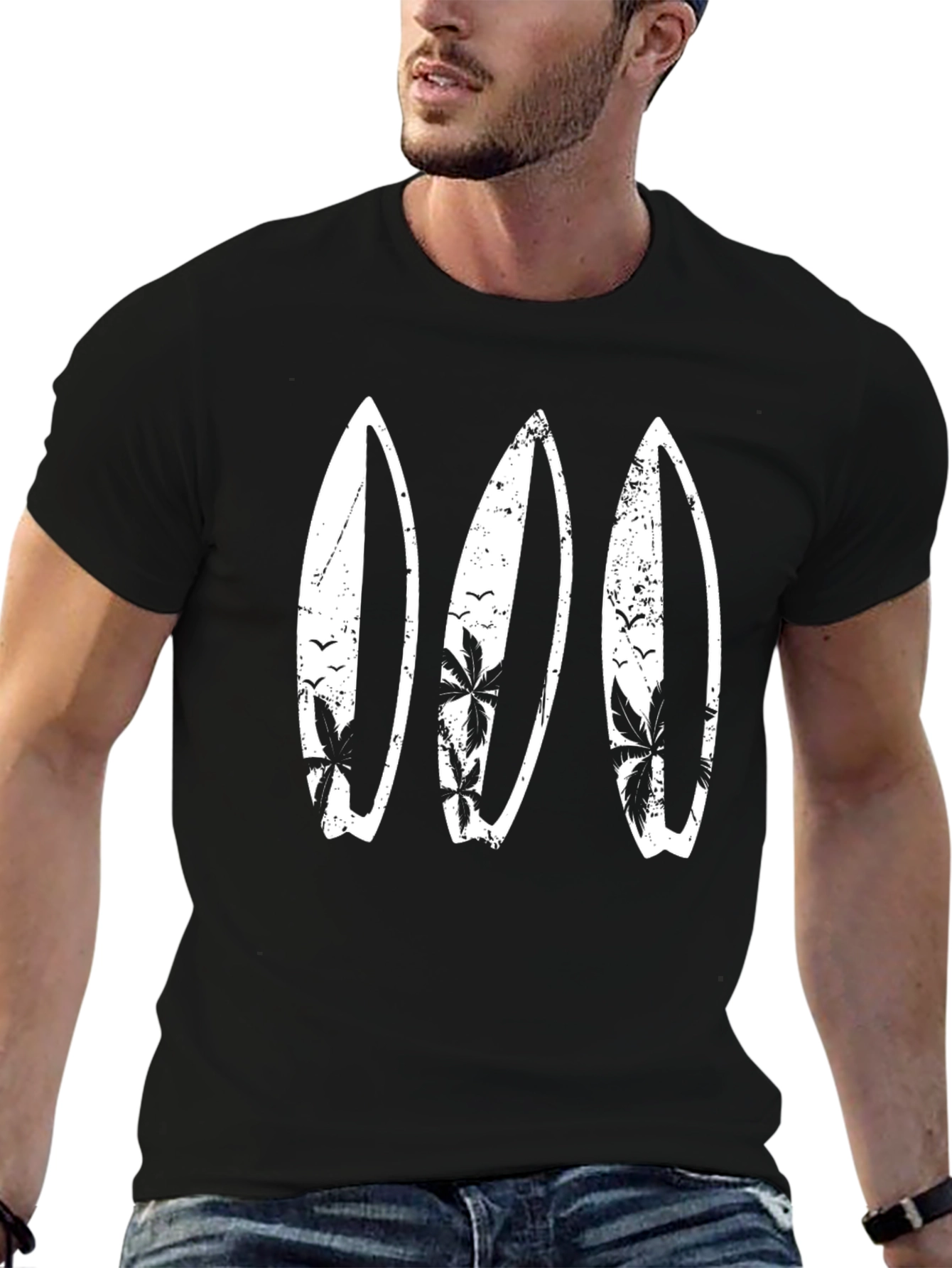 Surfboard Graphic Tee - Beach Style