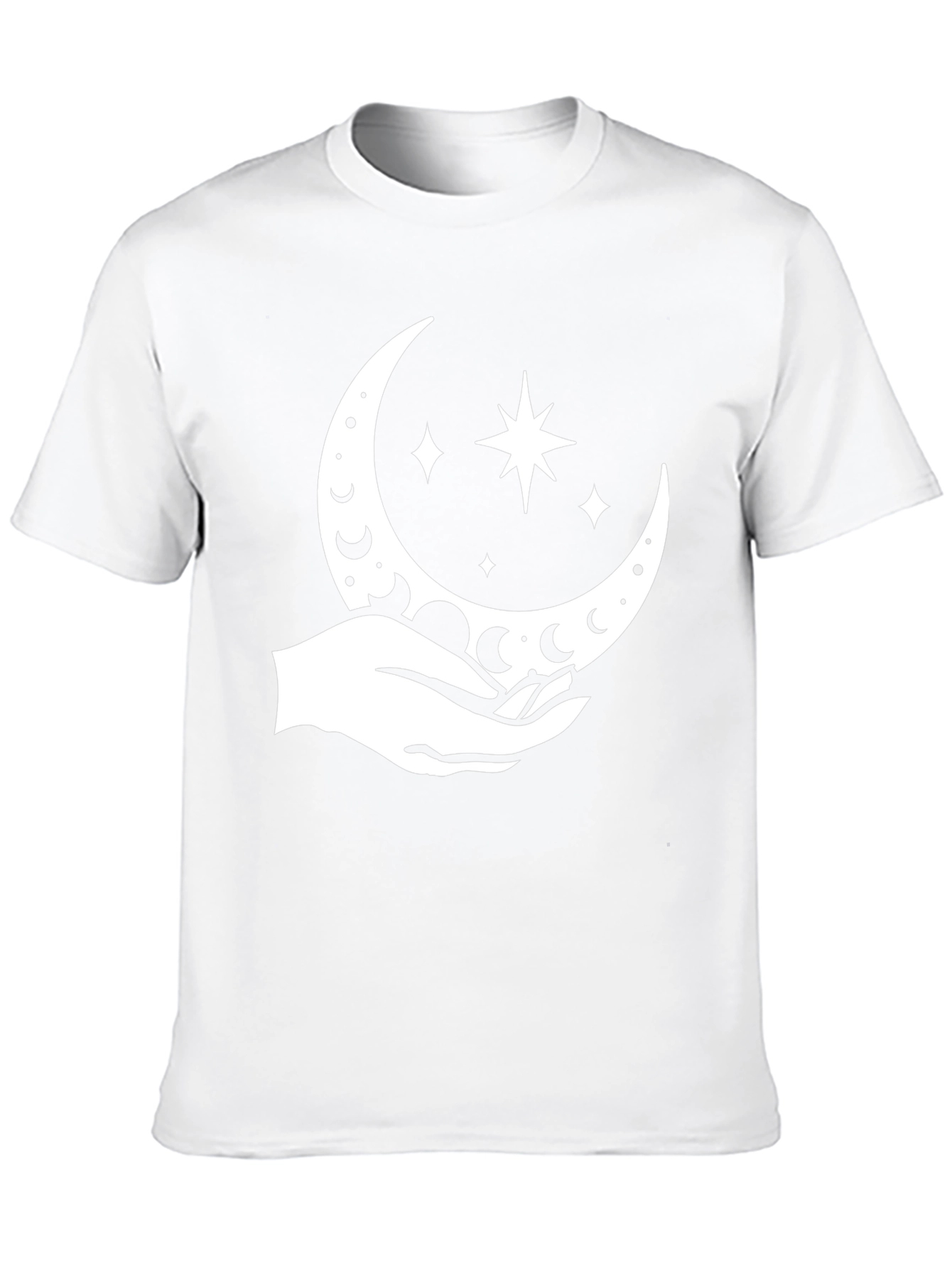 Celestial Hand Graphic Tee - Black Cotton Blend