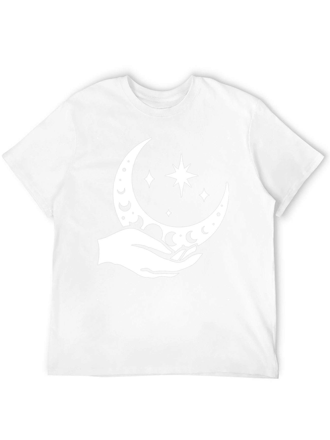 Celestial Hand Graphic Tee - Black Cotton Blend