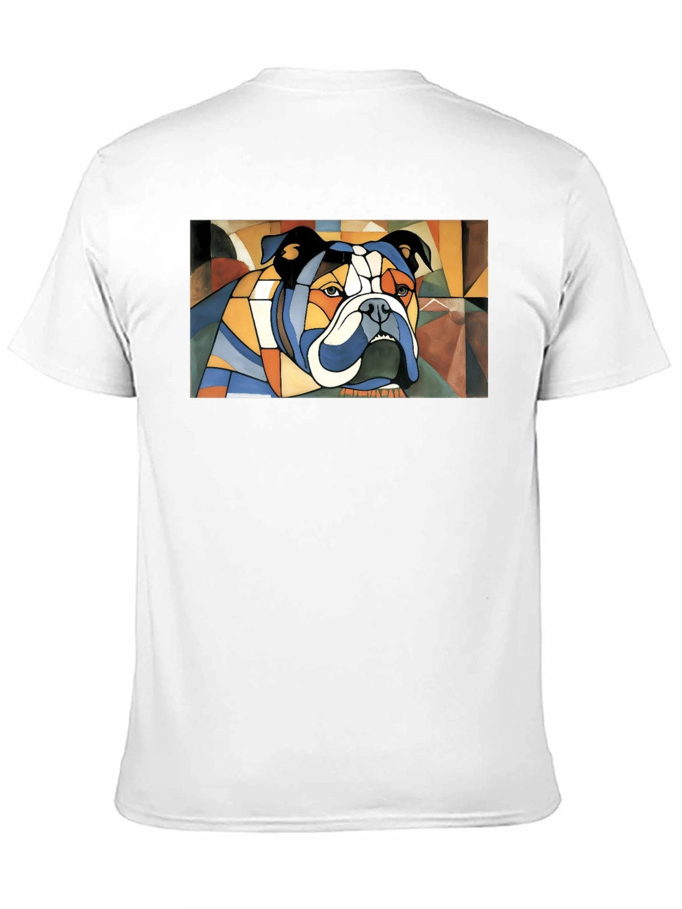 Abstract Bulldog Graphic Tee - Black