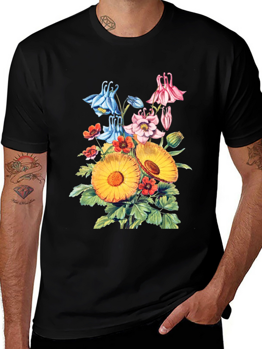 Floral Bouquet T-Shirt - Vintage Botanical Print