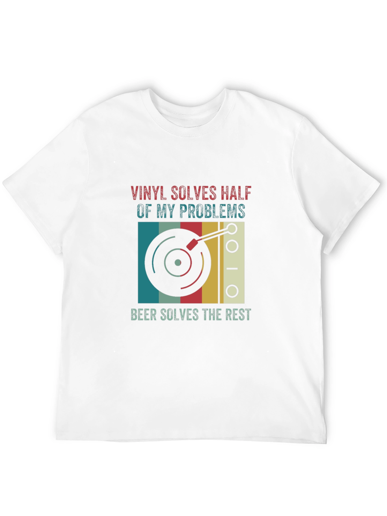 Vinyl and Beer Humor T-Shirt
