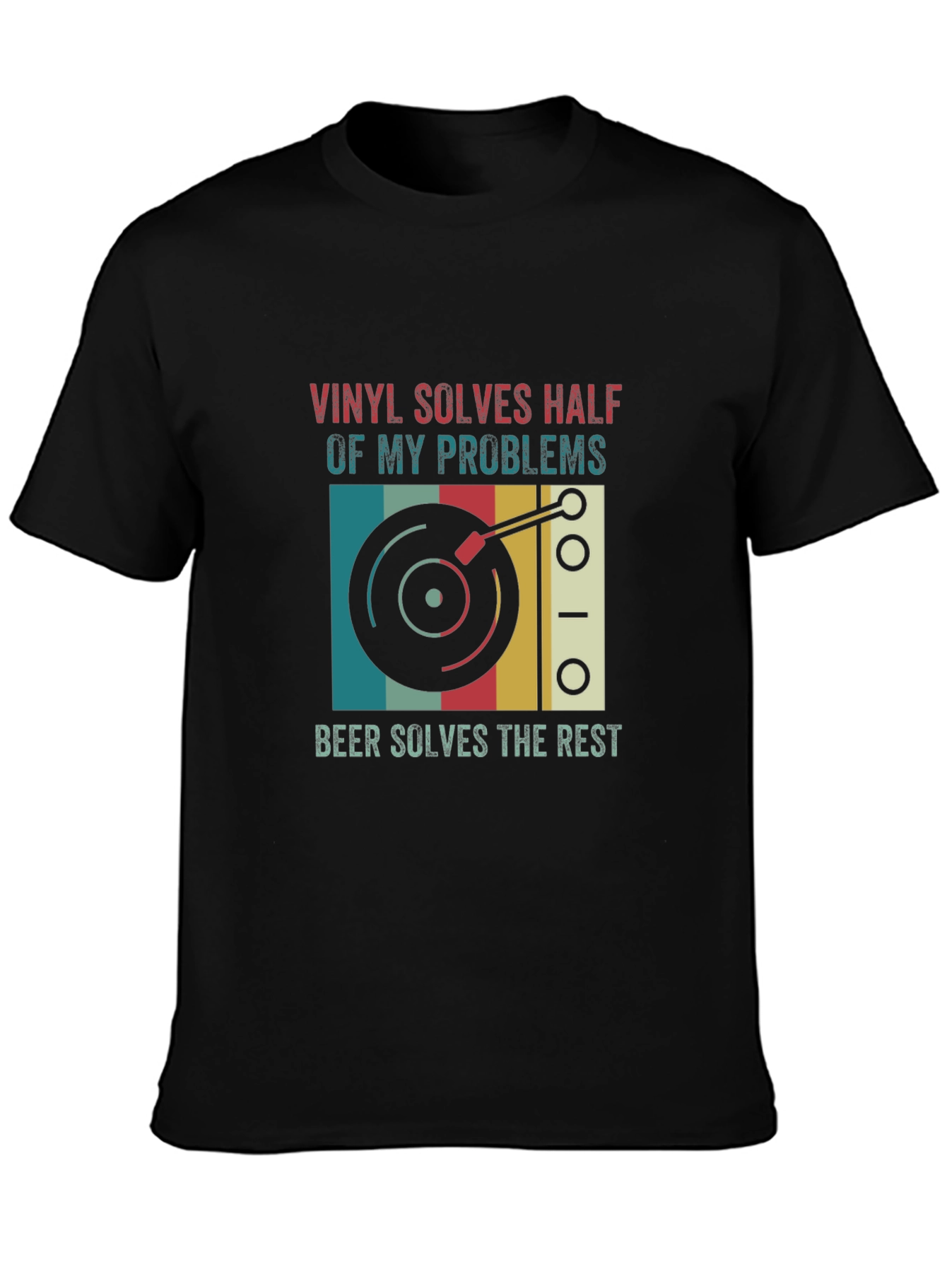 Vinyl and Beer Humor T-Shirt
