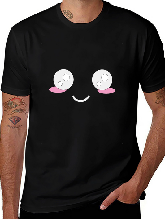 Cute Face Black T-Shirt - Express Yourself!