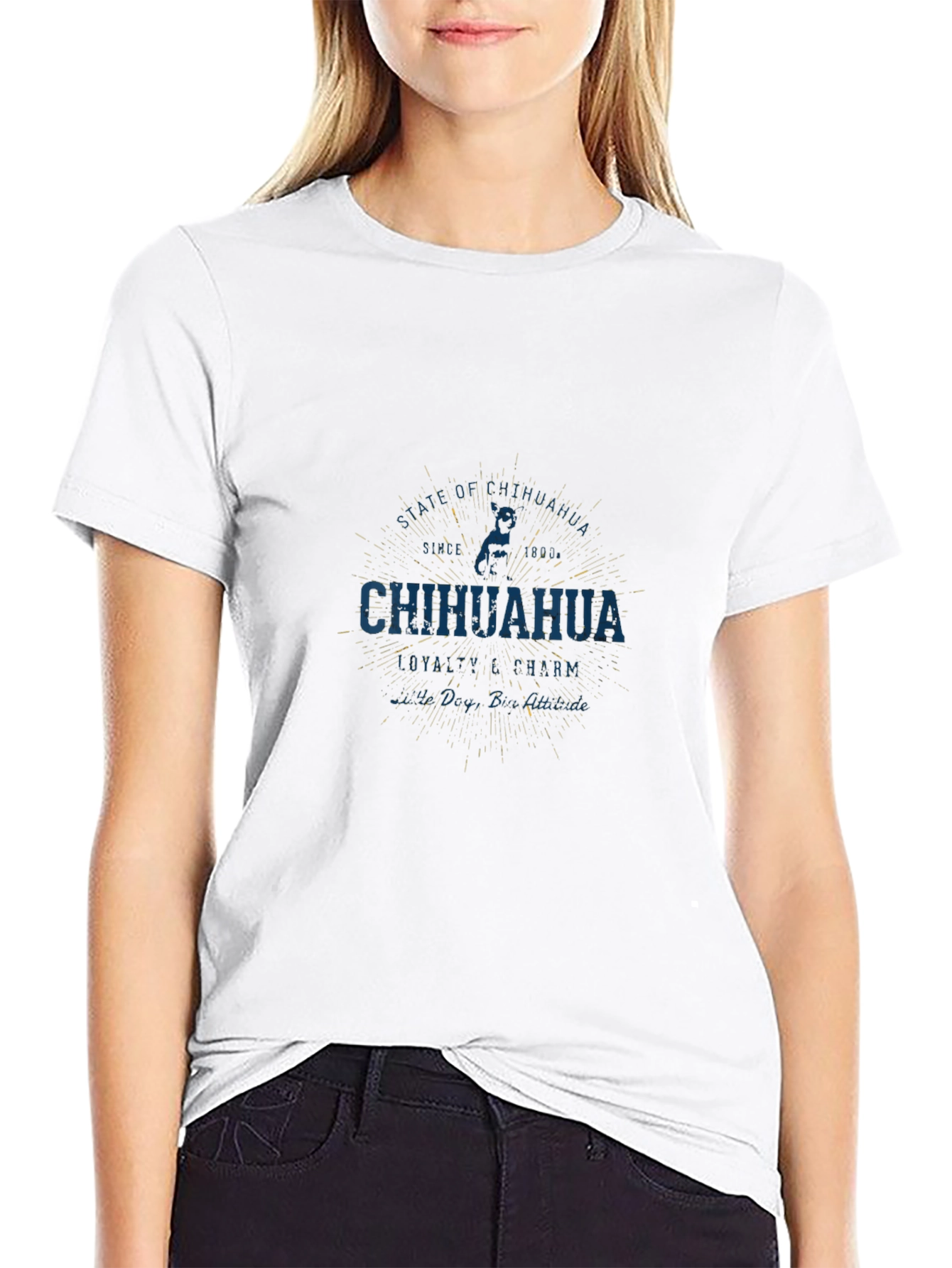 Chihuahua Graphic Tee - Soft Cotton Black T-Shirt