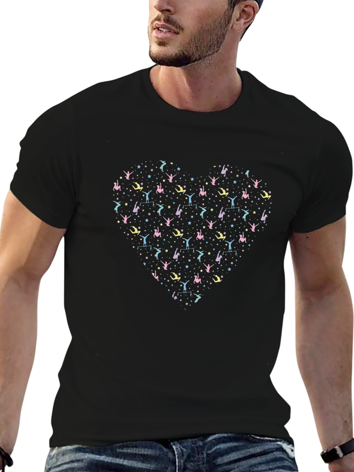 Heart Gymnastics T-Shirt - Unique Athlete Gift