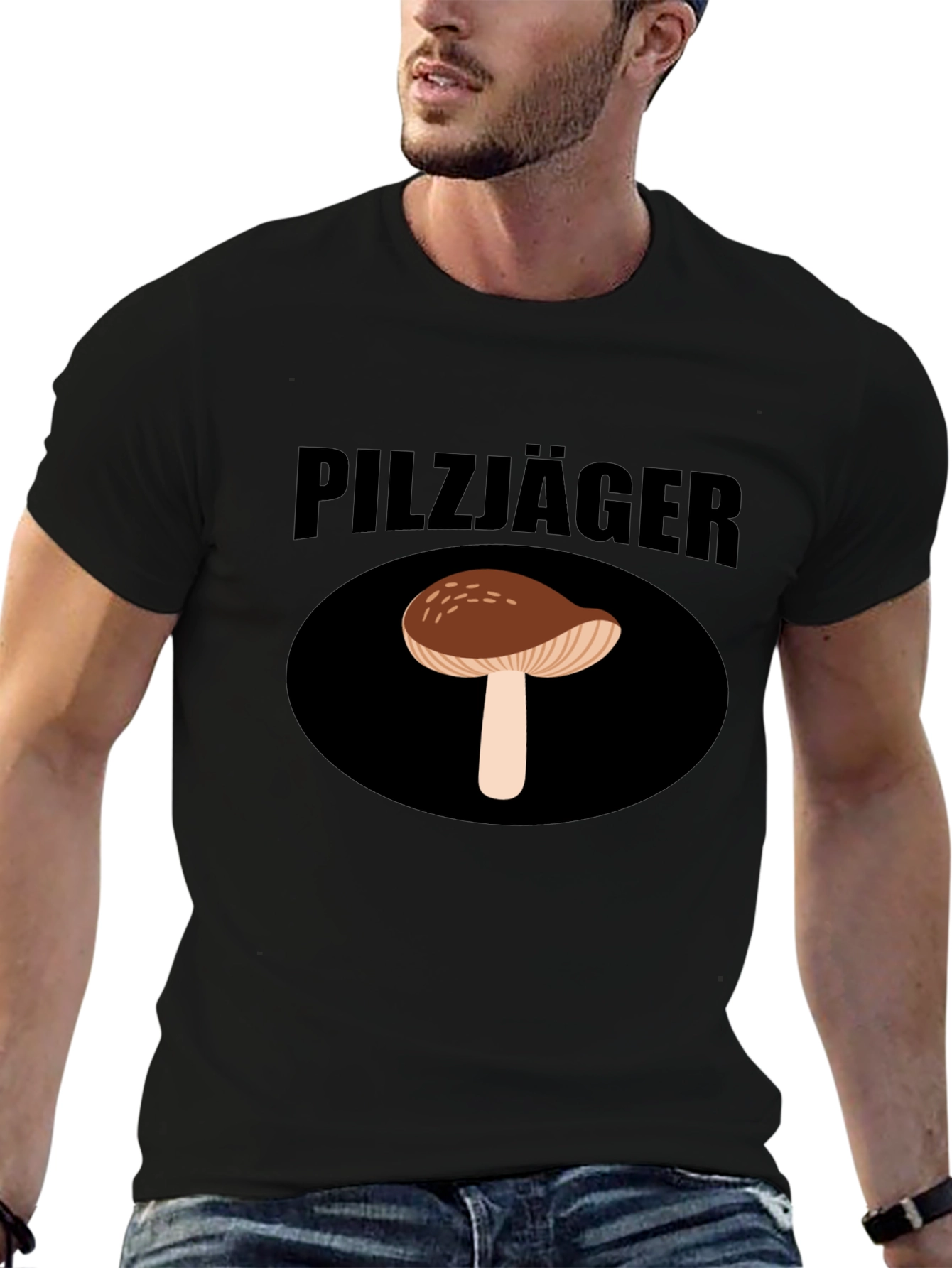 Pilzjäger Mushroom Hunter Graphic T-Shirt