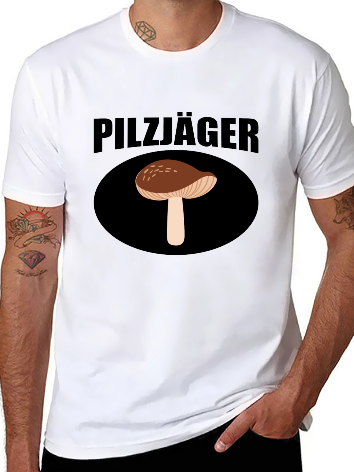 Pilzjäger Mushroom Hunter Graphic T-Shirt