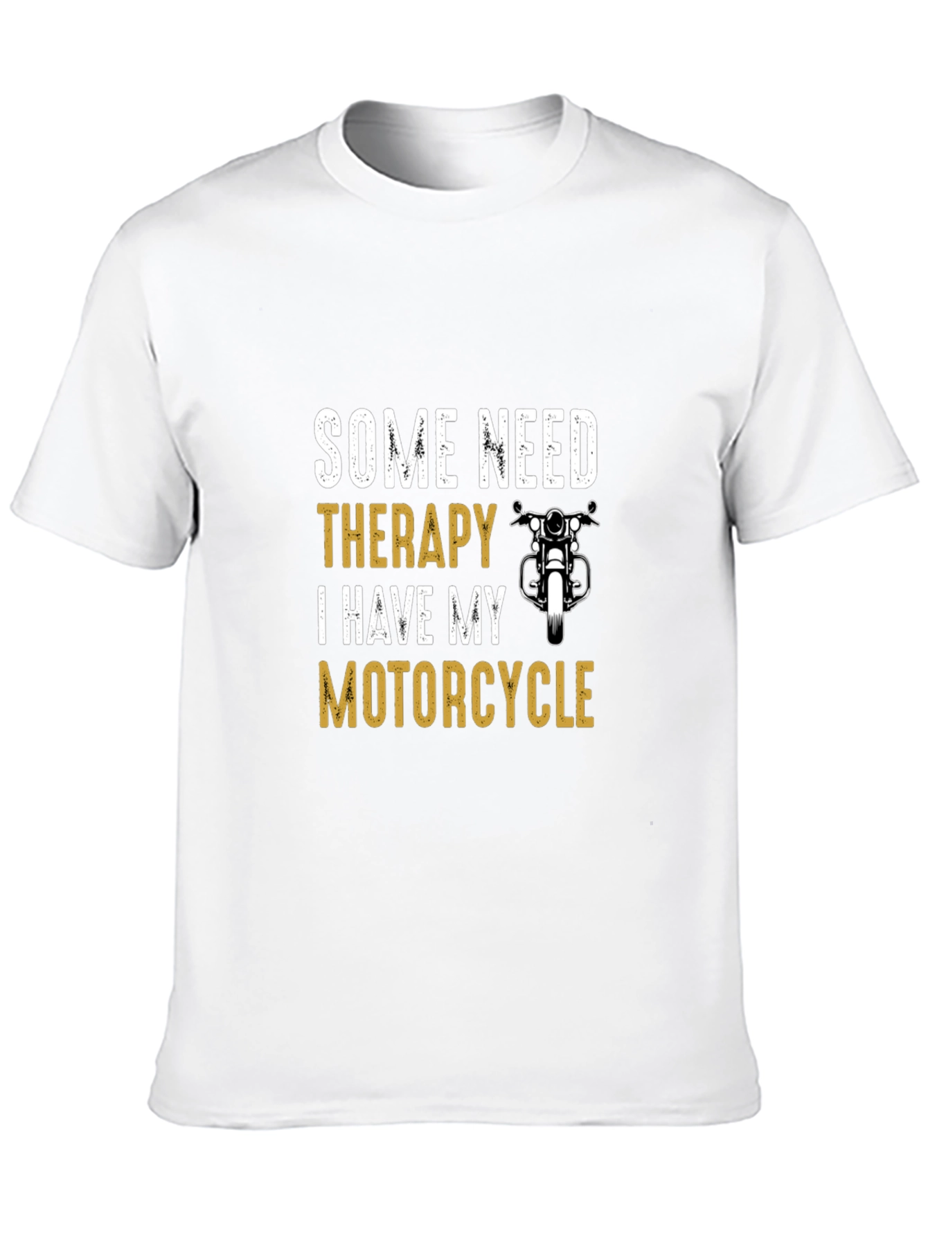 Motorcycle Therapy Graphic T-Shirt - Black Cotton Tee