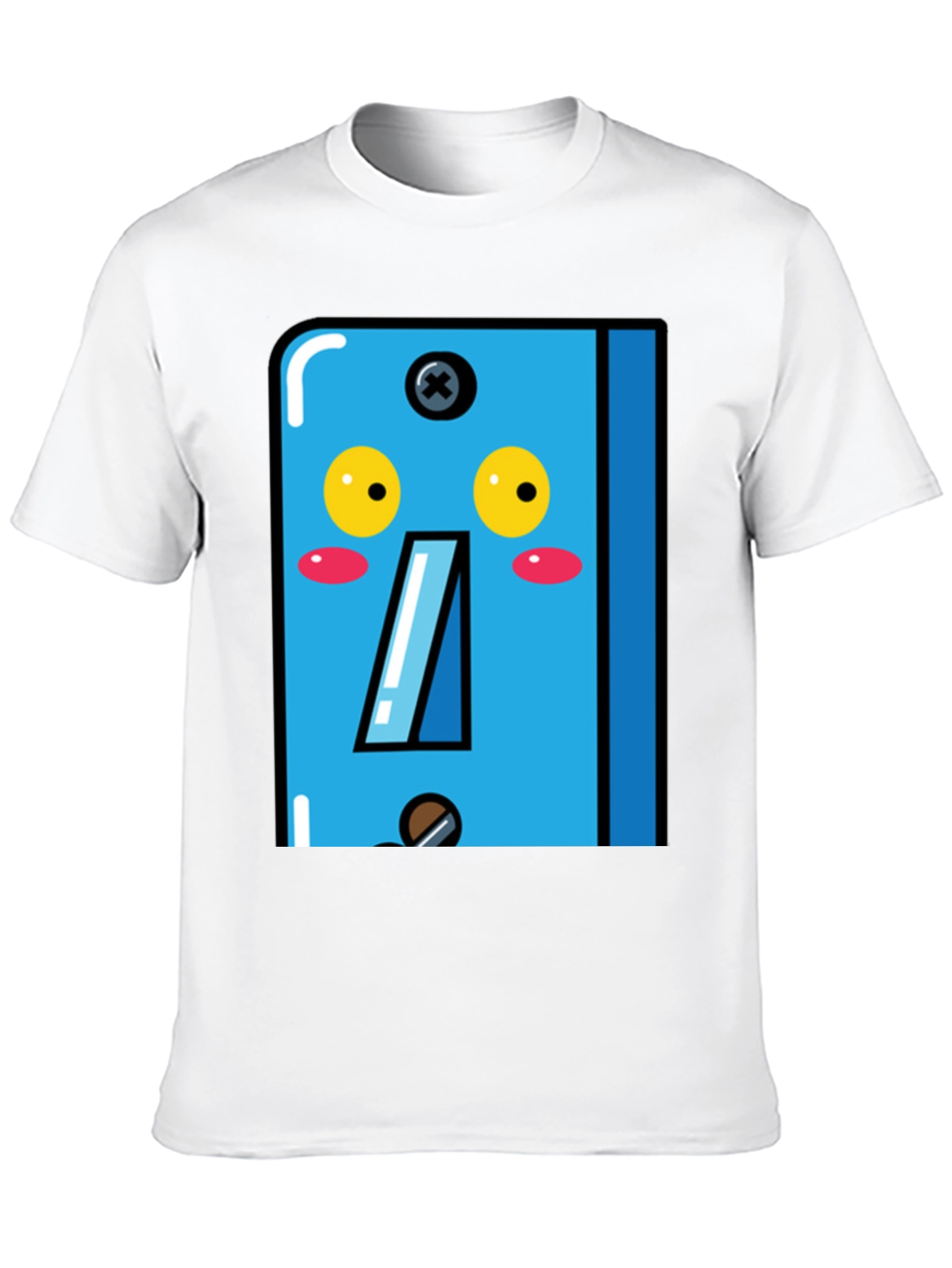 Cute Light Switch Cartoon Graphic T-Shirt