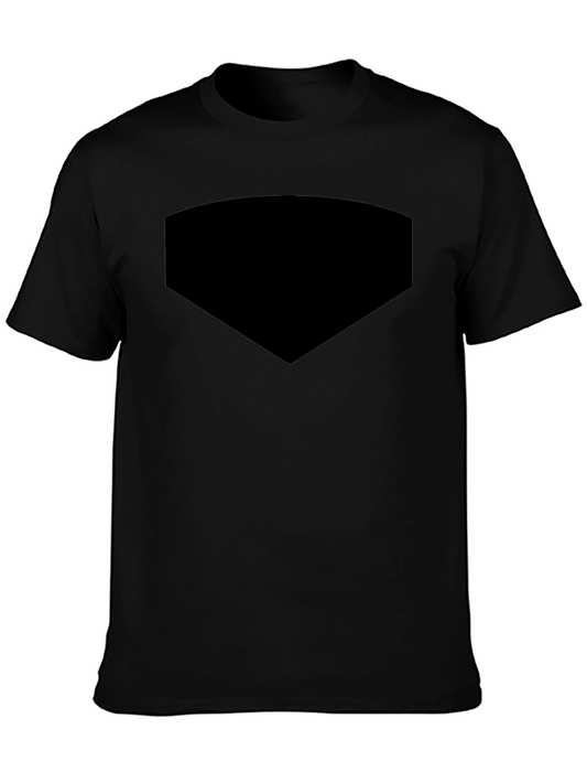 Black Geometric Graphic T-Shirt - Modern Casual Wear