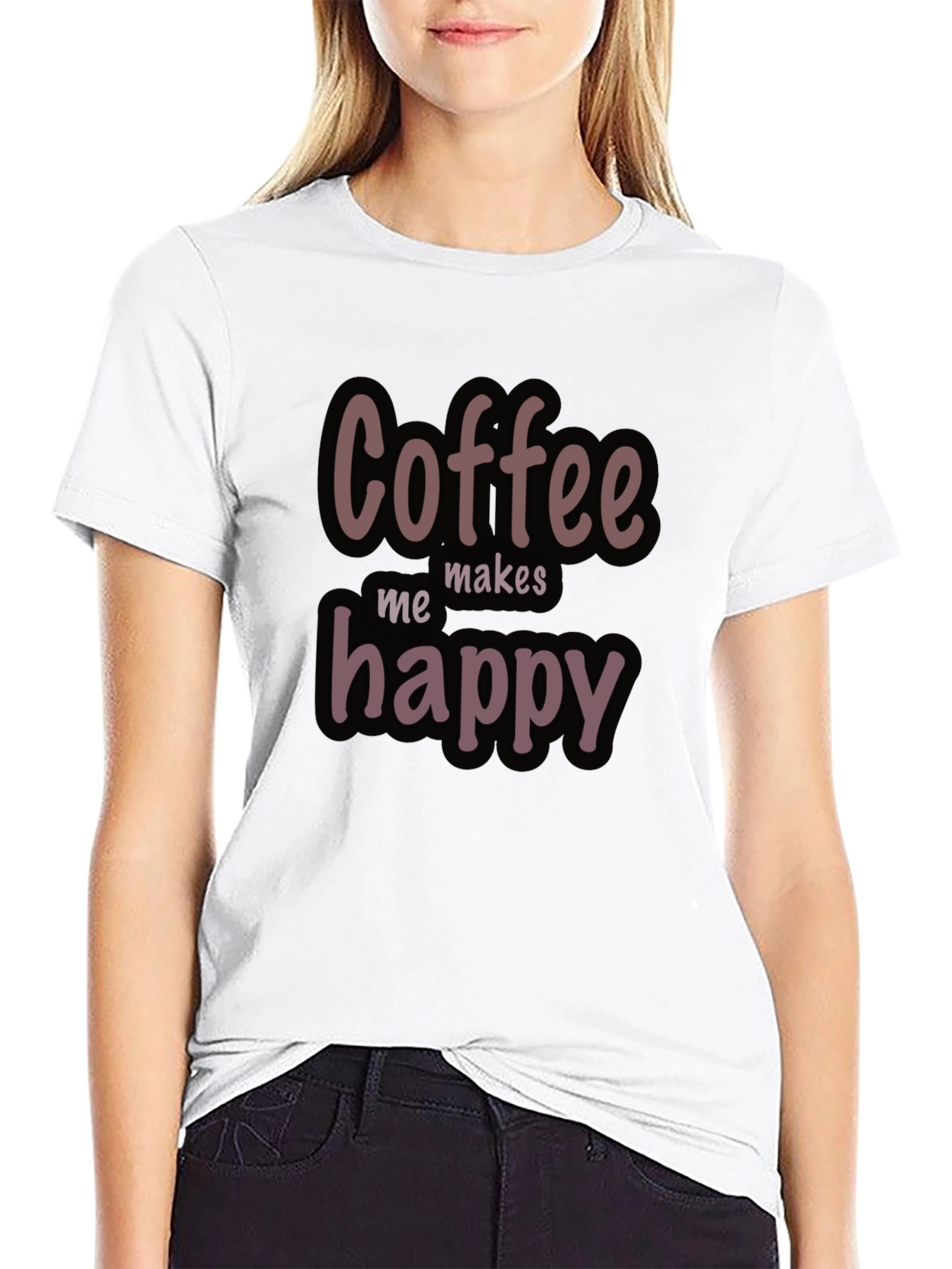 Coffee Makes Me Happy Graphic T-Shirt