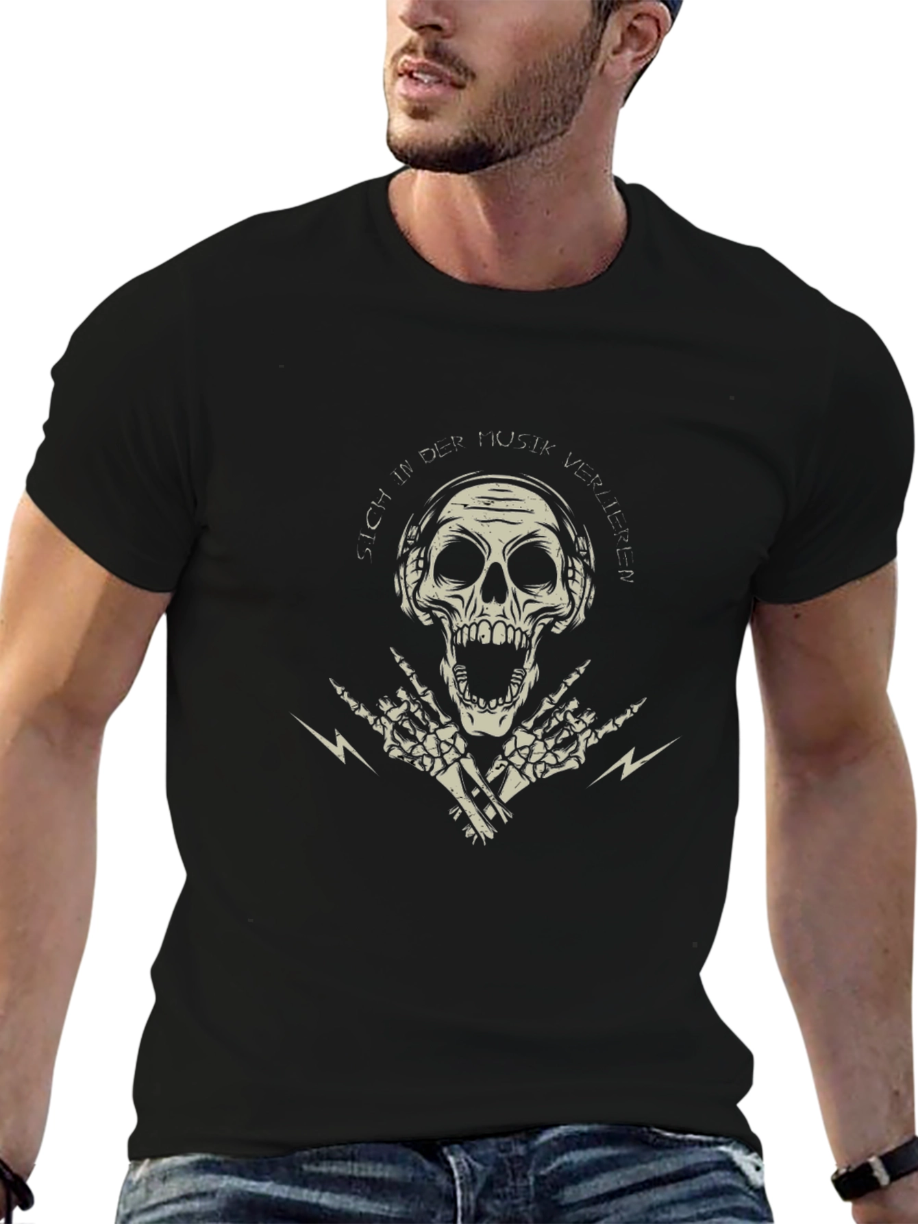 Skull & Music T-Shirt - Rock On!