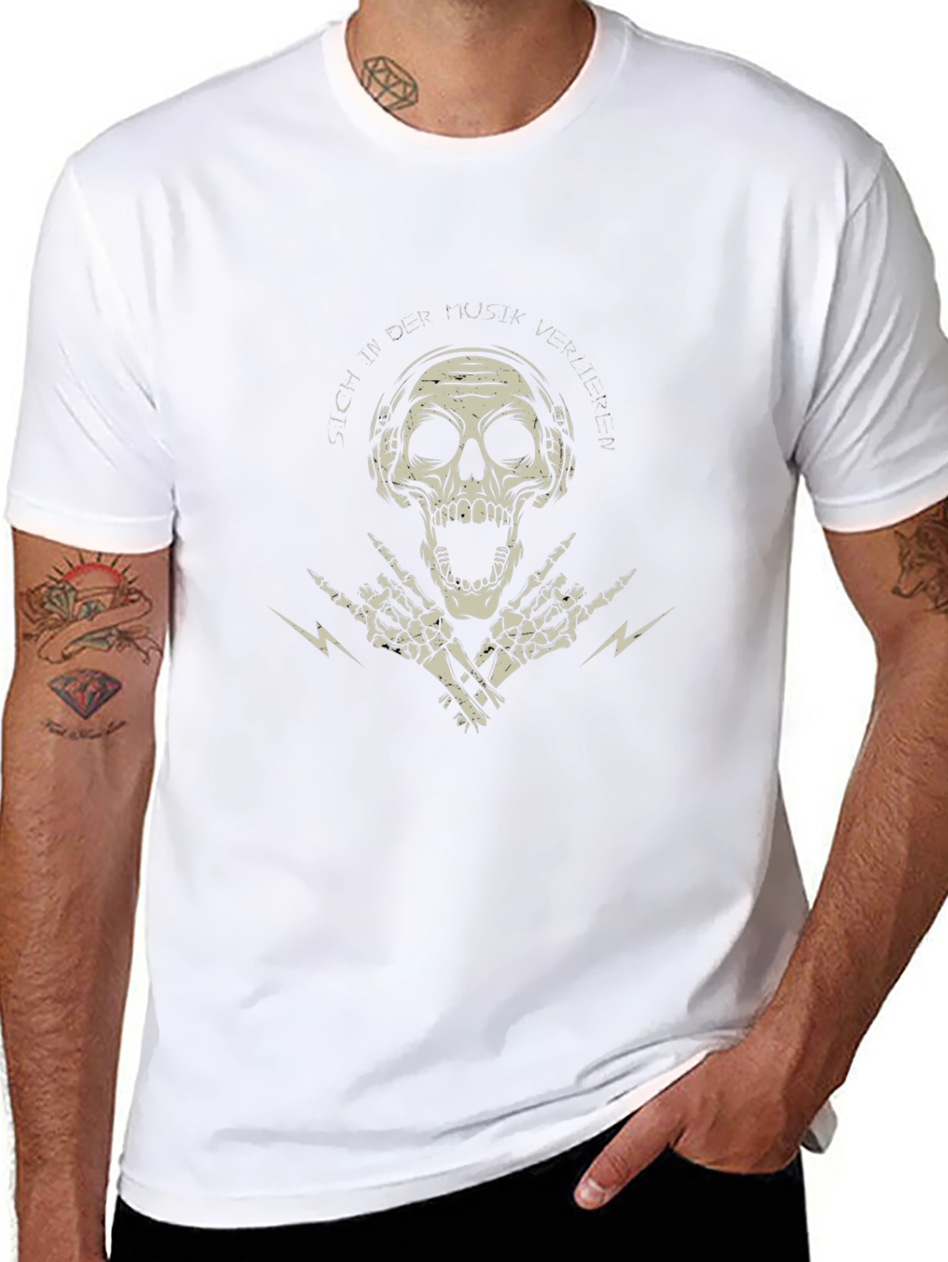 Skull & Music T-Shirt - Rock On!