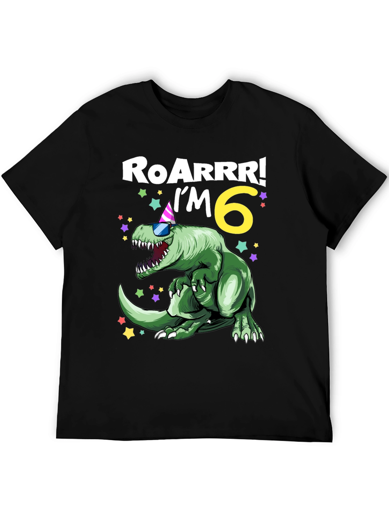Roarrr Im 6 Dinosaur Birthday T-Shirt