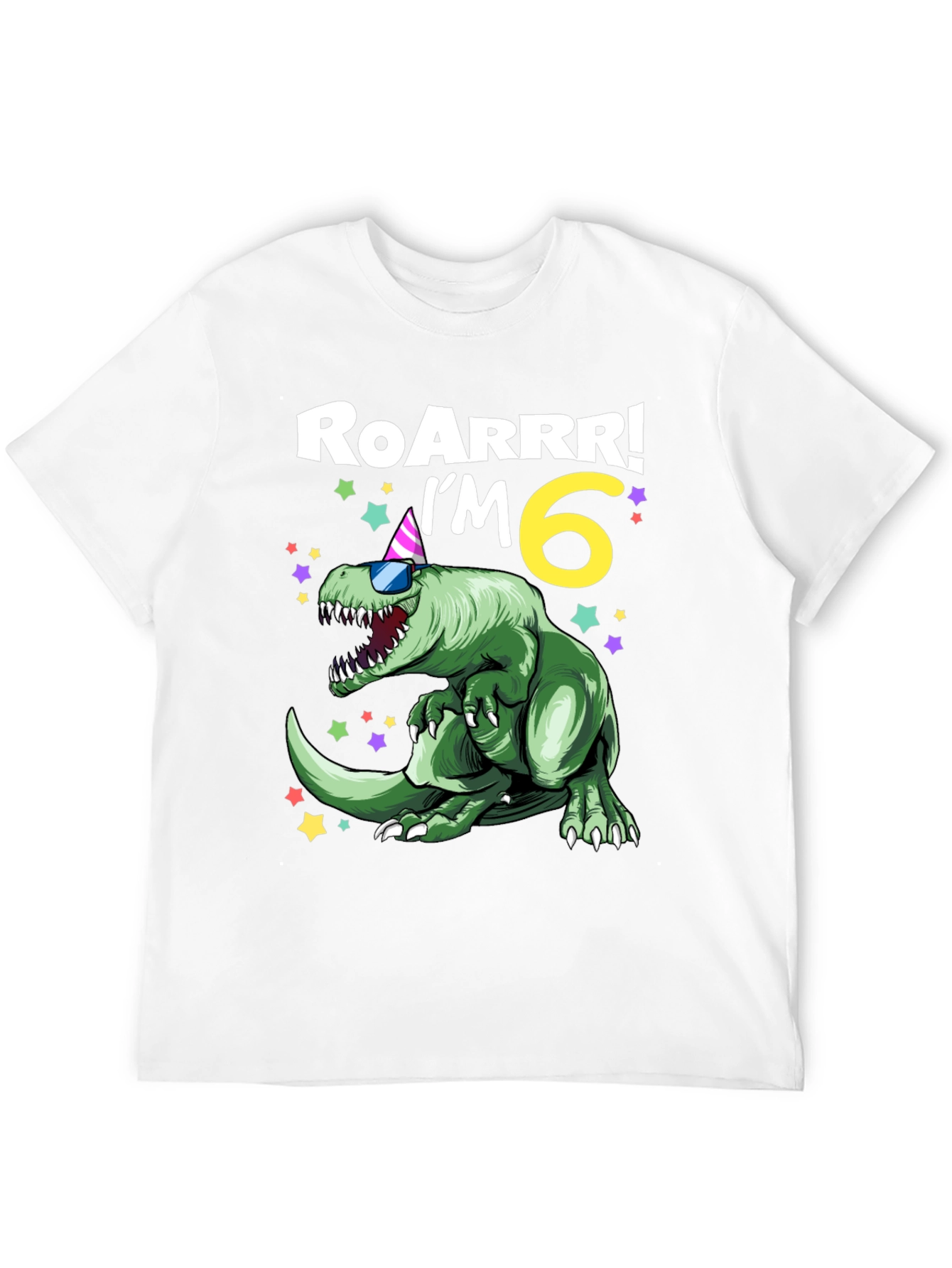 Roarrr Im 6 Dinosaur Birthday T-Shirt