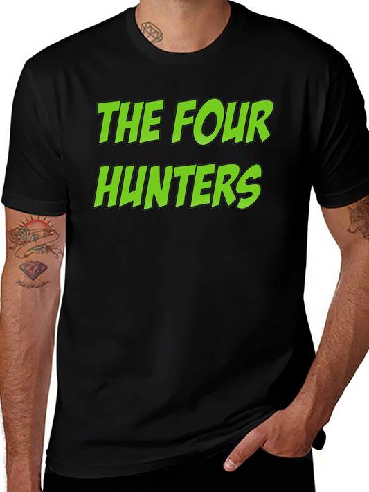 The Four Hunters Graphic Tee - Black Cotton T-Shirt