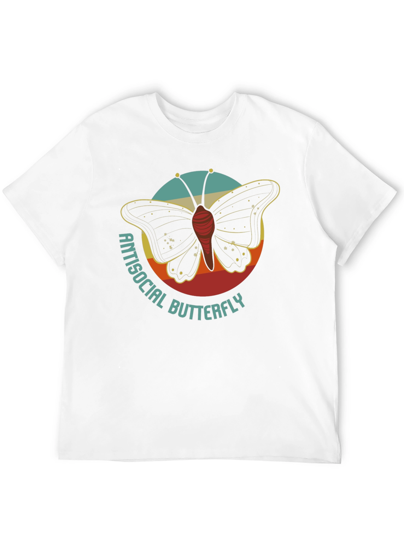 Antisocial Butterfly Graphic Tee - Retro Style