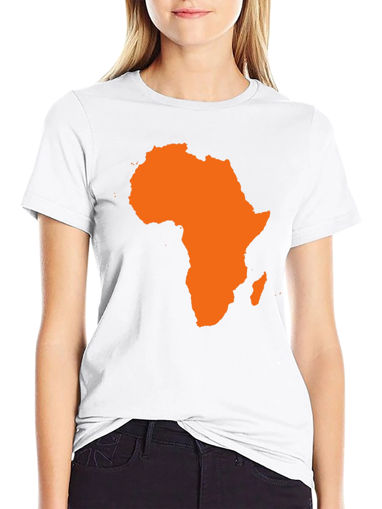 Africa Map Graphic Tee - Black Cotton T-Shirt