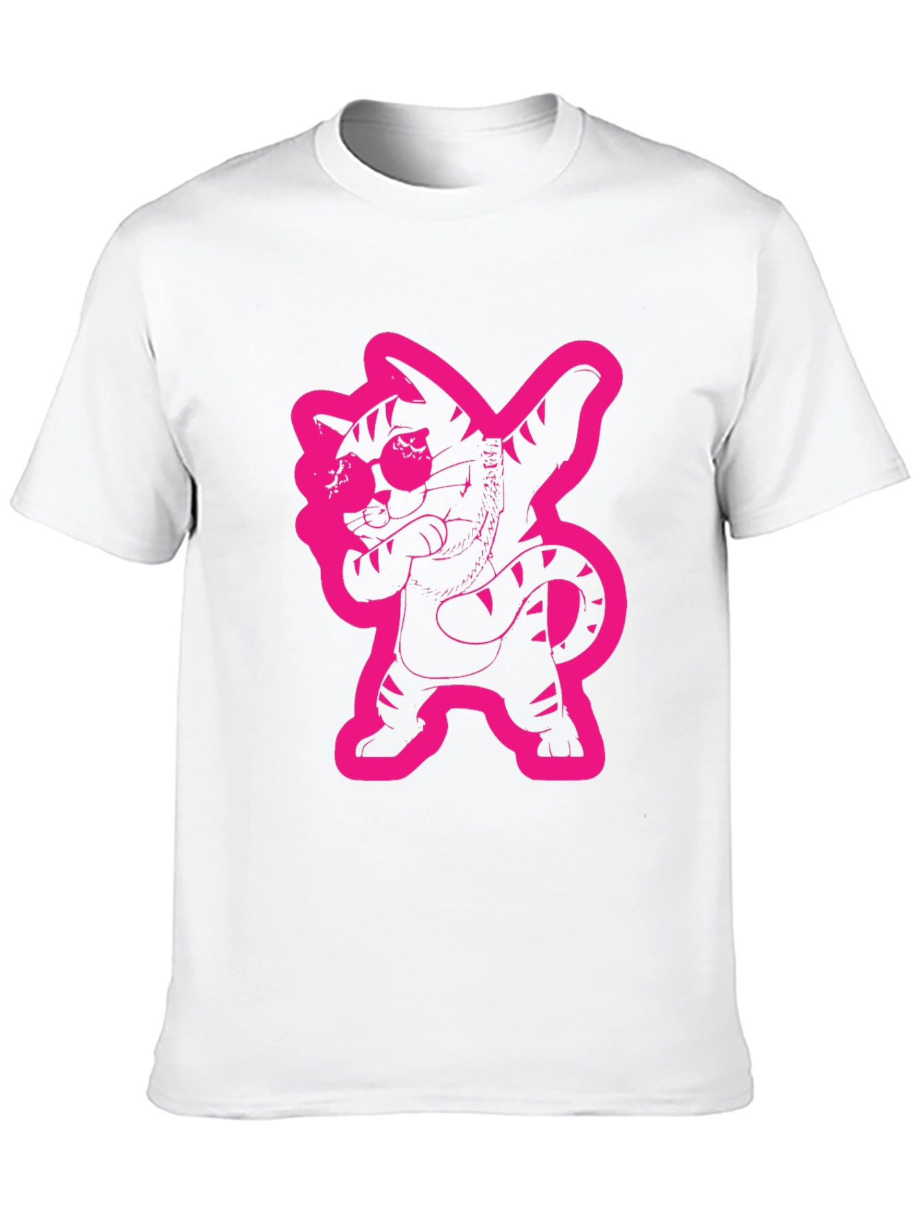 Dabbing Cat Graphic Tee - Cool Black T-Shirt