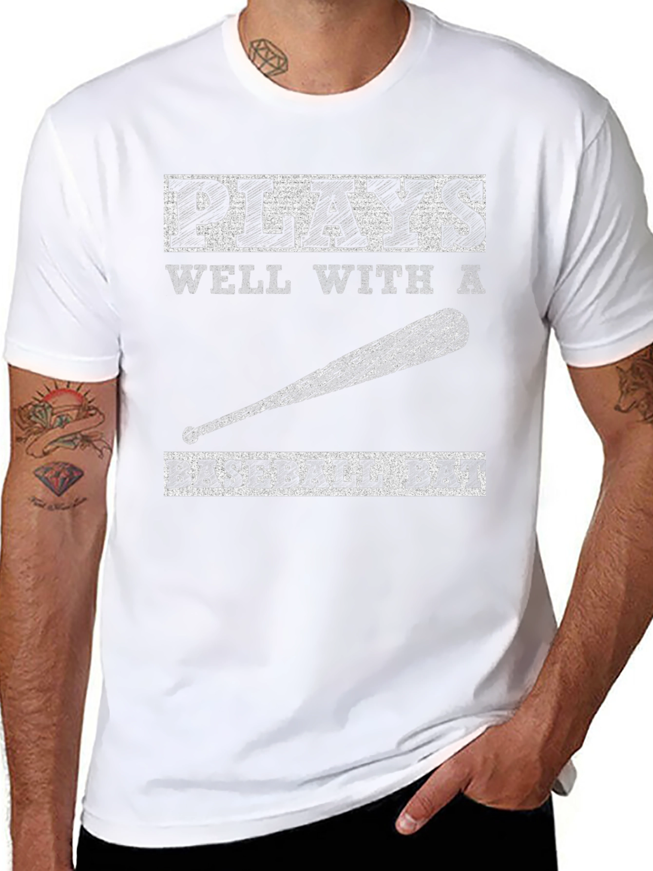 Plays Well With Baseball Bat T-Shirt
