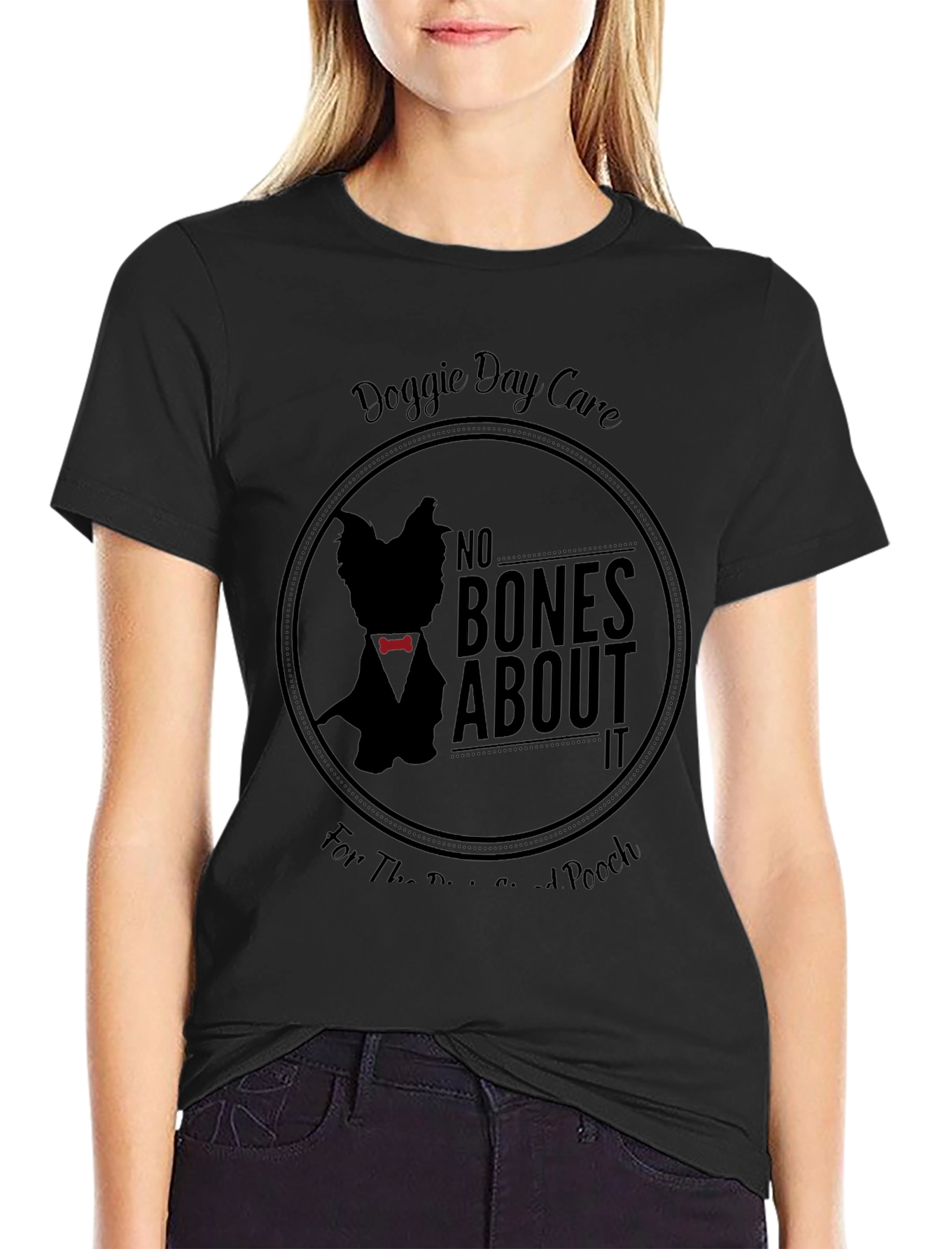 Doggie Day Care Black Graphic T-Shirt