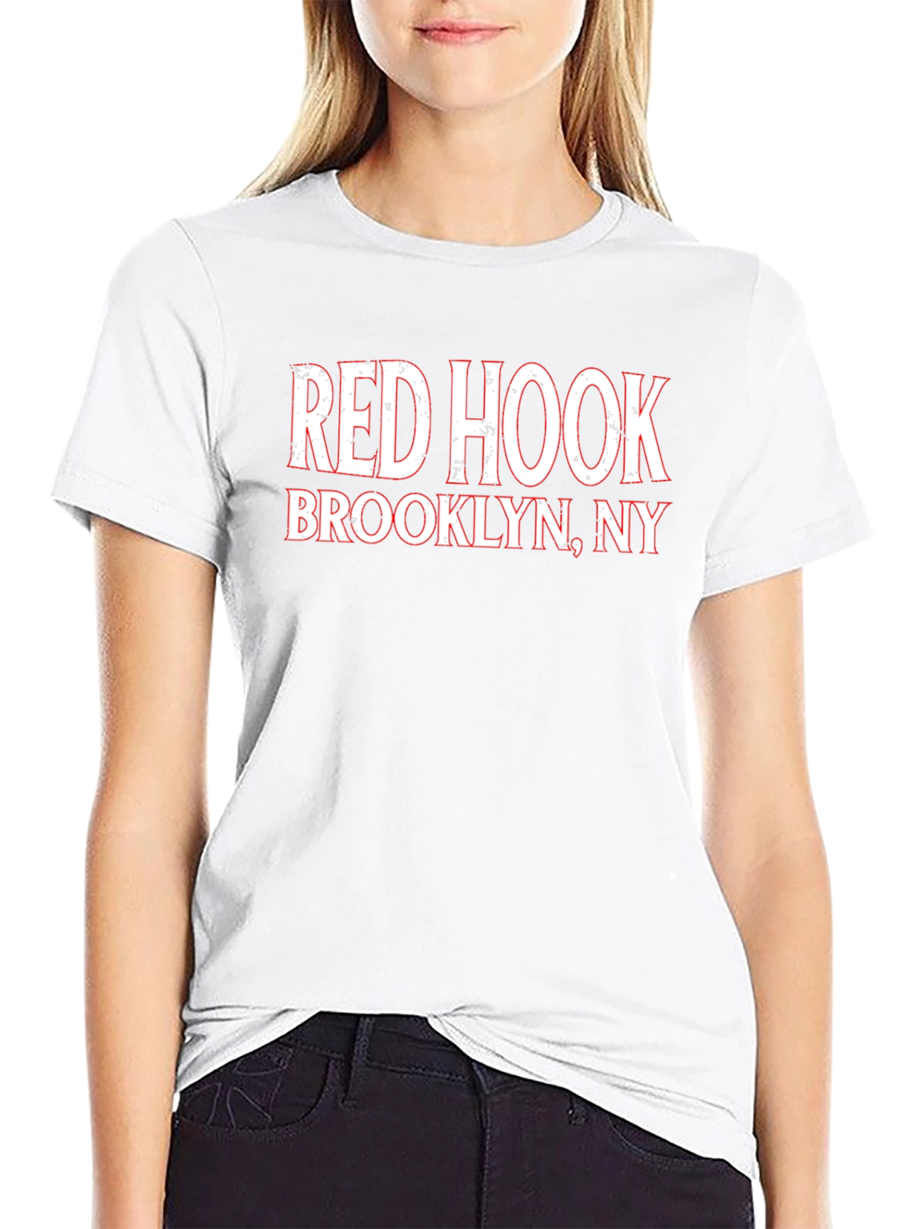 Red Hook Brooklyn NY Black Graphic T-Shirt