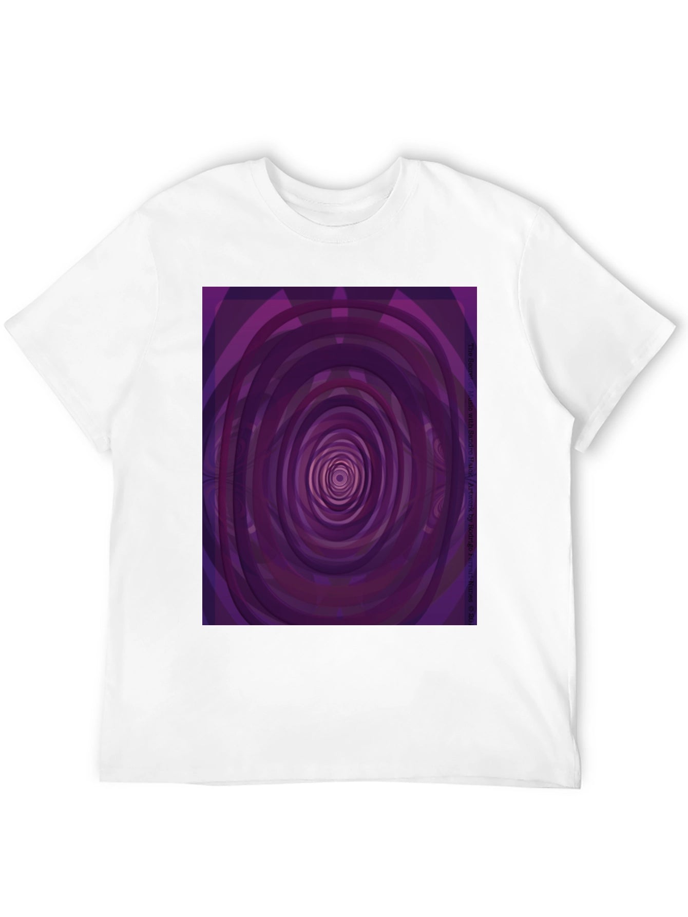 Hypnotic Purple Swirl T-Shirt - Modern Abstract Design