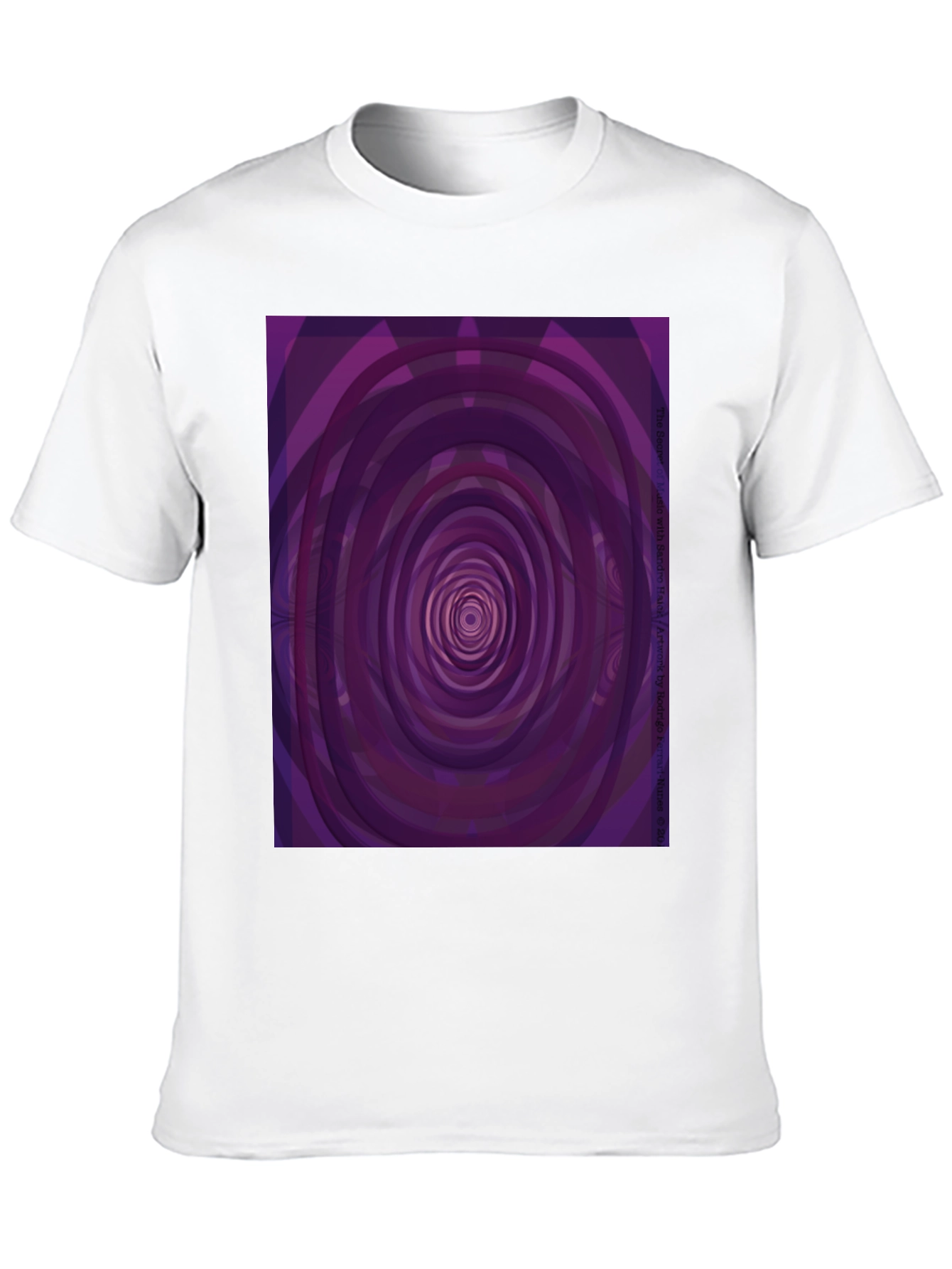 Hypnotic Purple Swirl T-Shirt - Modern Abstract Design