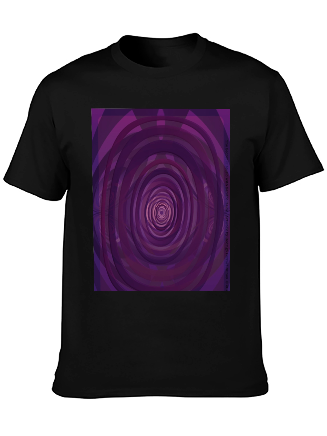 Hypnotic Purple Swirl T-Shirt - Modern Abstract Design