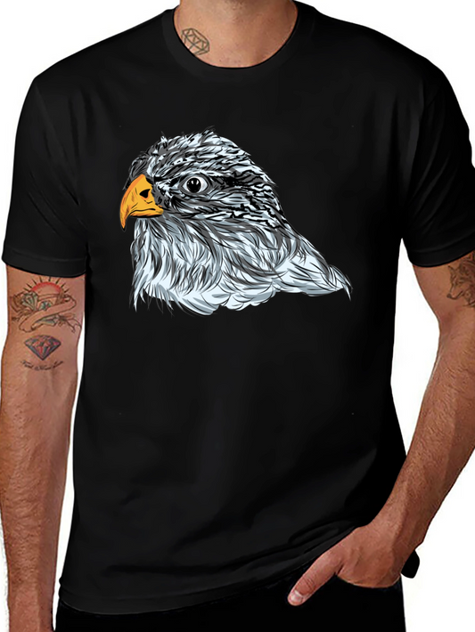 Eagle Graphic Print Mens Black T-Shirt