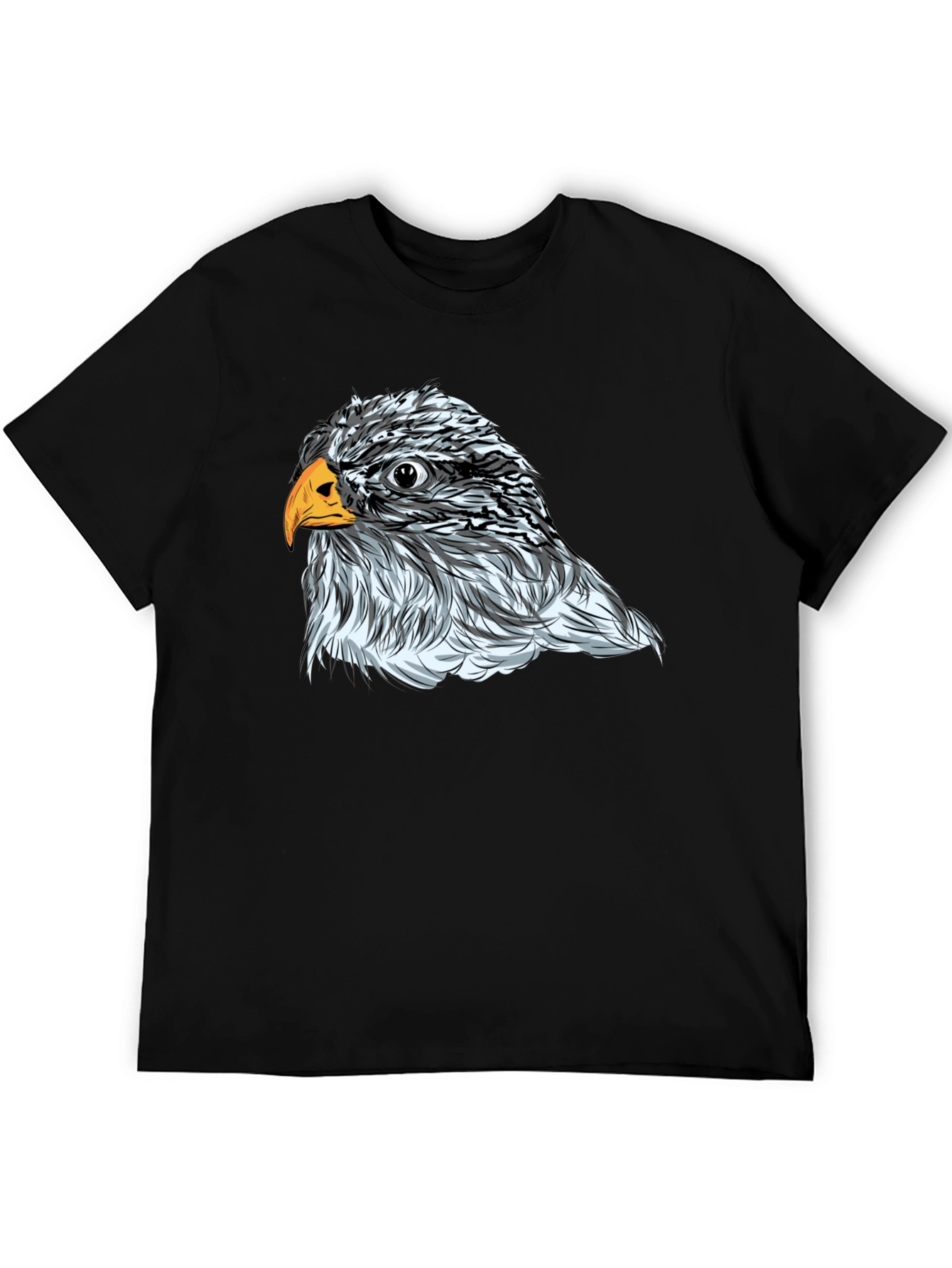 Eagle Graphic Print Mens Black T-Shirt
